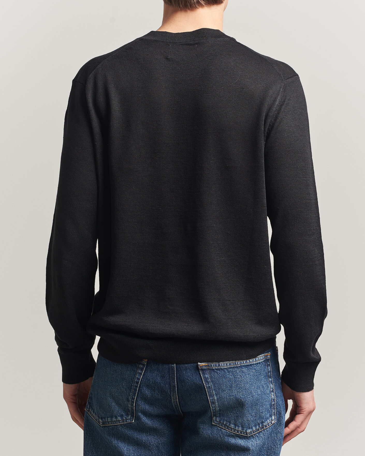 Herr | Tröjor | NN07 | Ted Linen Knitted Sweater Black