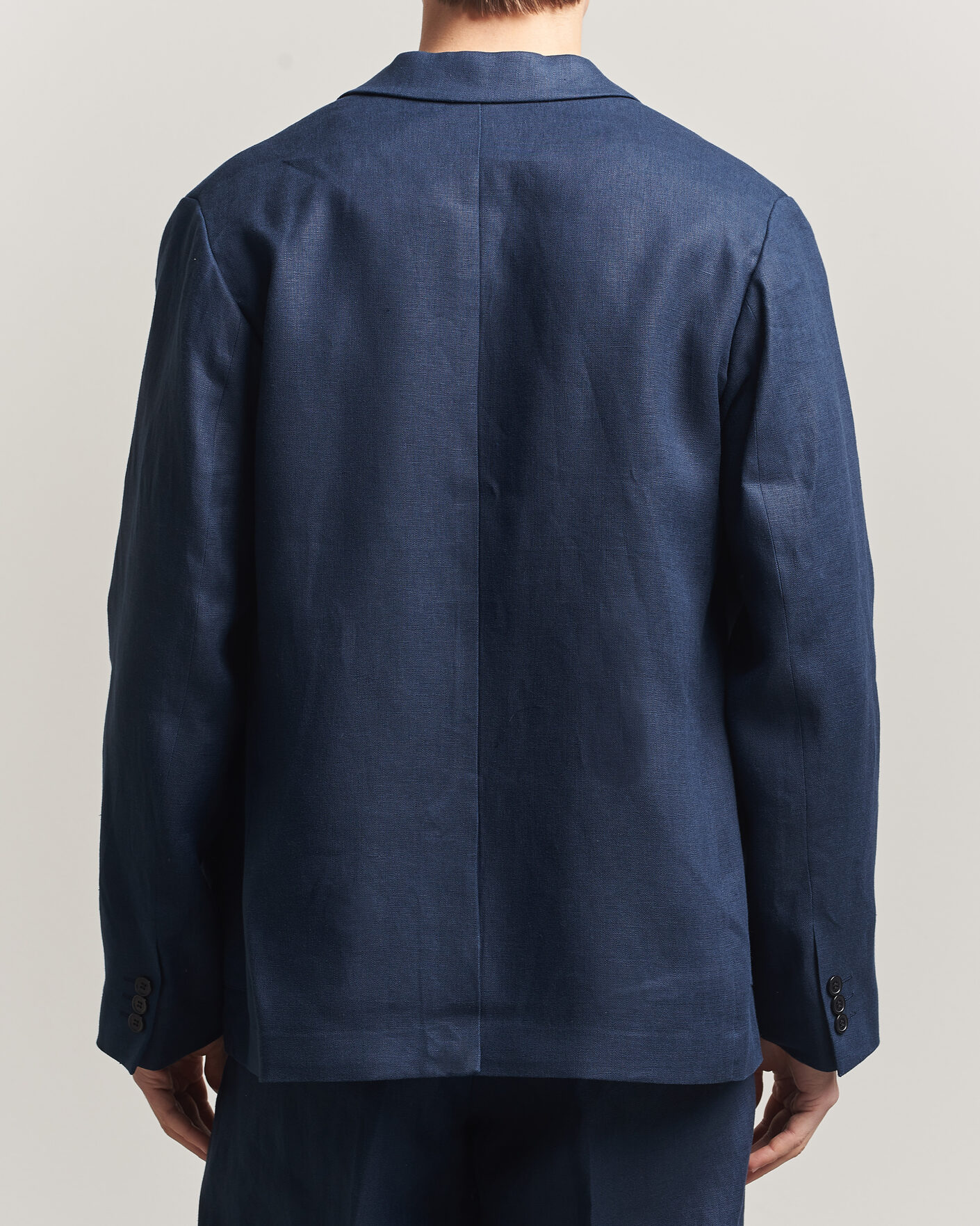 Herr | Kavajer | NN07 | Jordin Linen Double Breasted Blazer Navy Blue