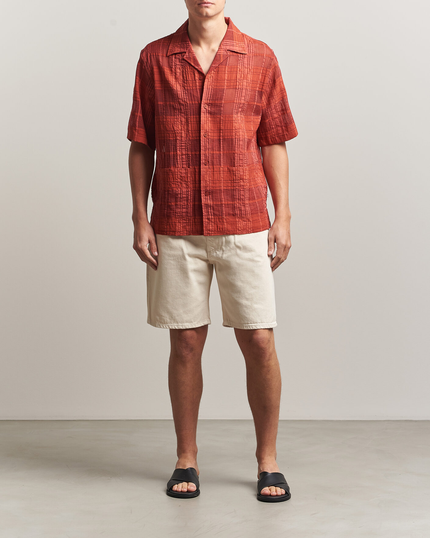 Herr | Skjortor | NN07 | Ben Short Sleeve Shirt Sienna Heat