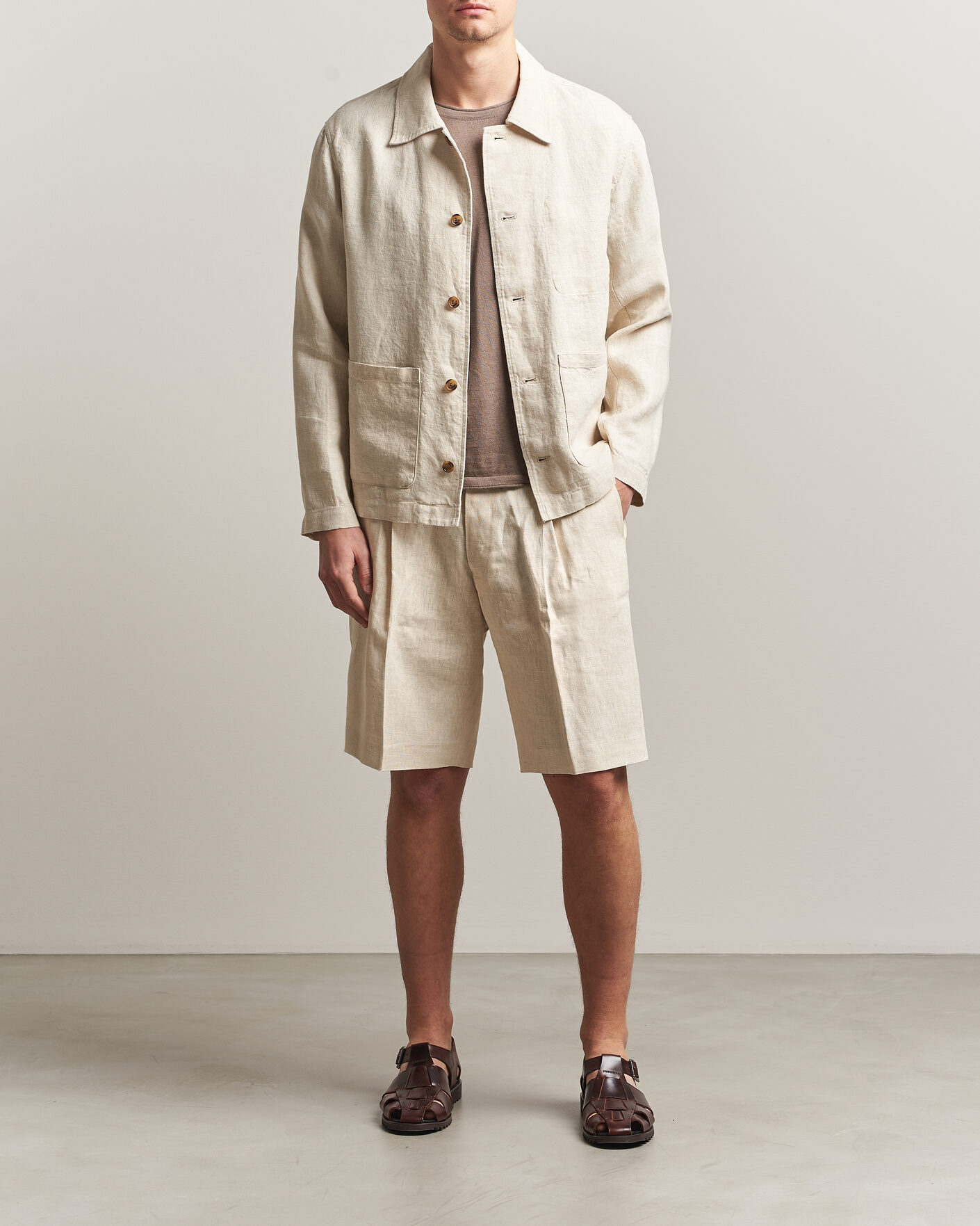 Herr | Skjortor | NN07 | Morgan Linen Overshirt Oat
