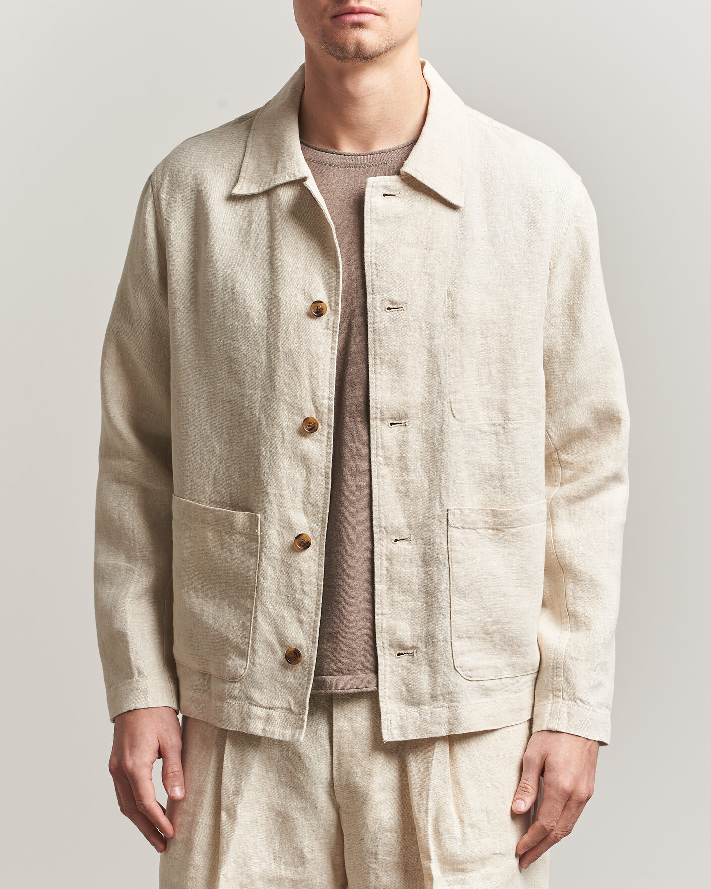 Herr | Skjortor | NN07 | Morgan Linen Overshirt Oat