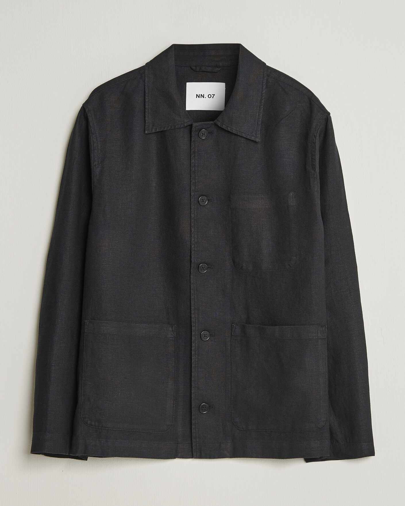 Herr |  | NN07 | Morgan Linen Overshirt Black