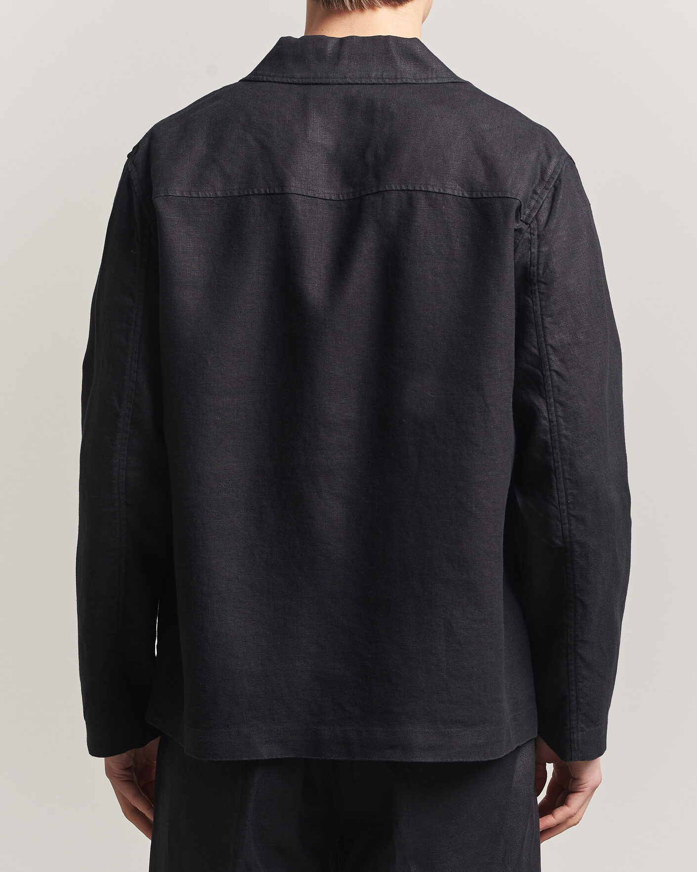 Herr | Skjortor | NN07 | Morgan Linen Overshirt Black