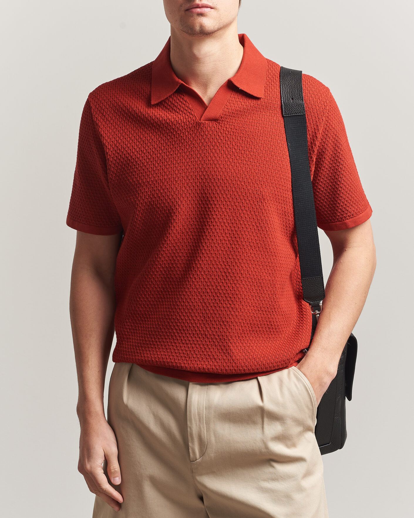 Herr | Pikéer | NN07 | Paul Knitted Polo Sienna Heat