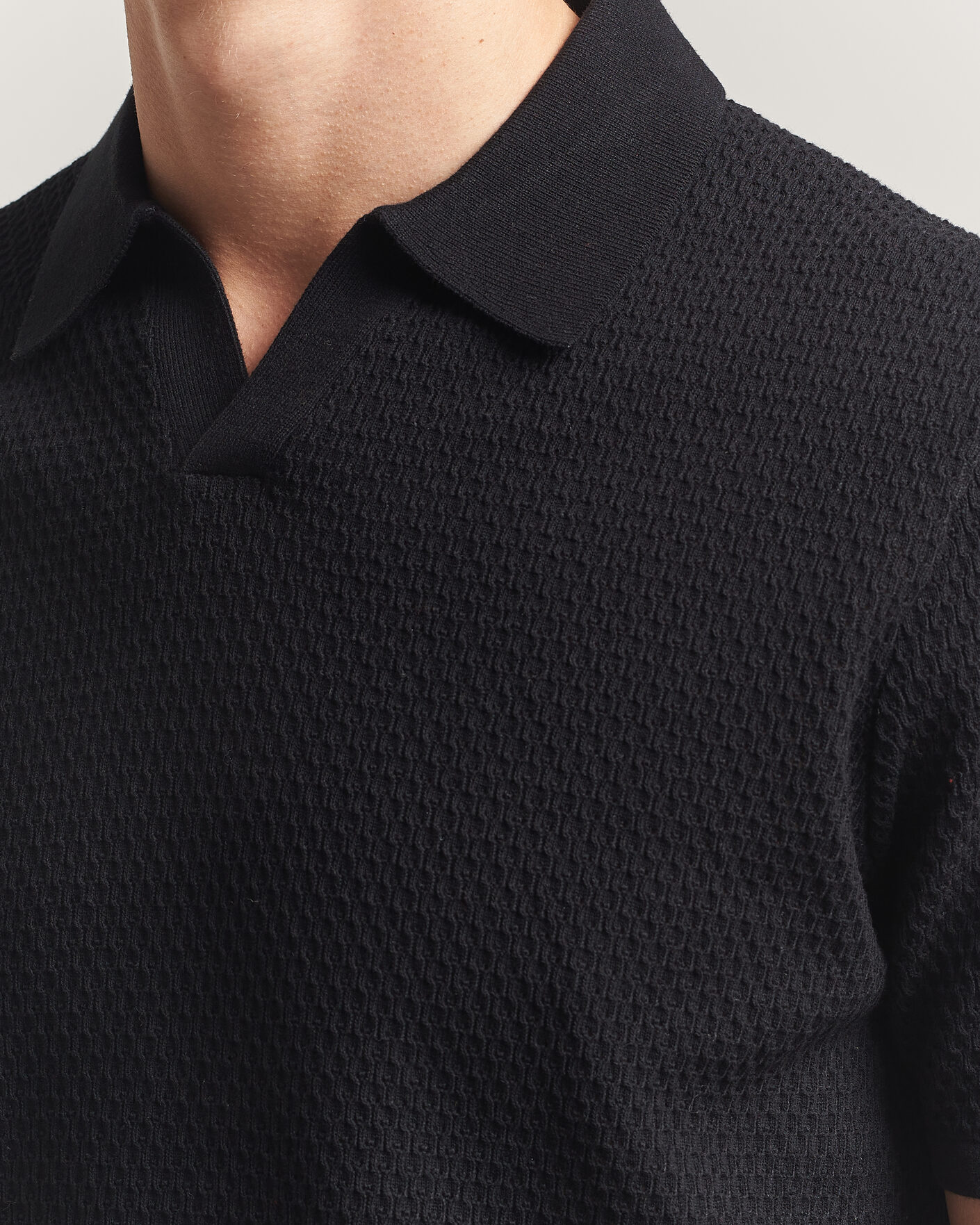 Herr | Pikéer | NN07 | Paul Knitted Polo Black