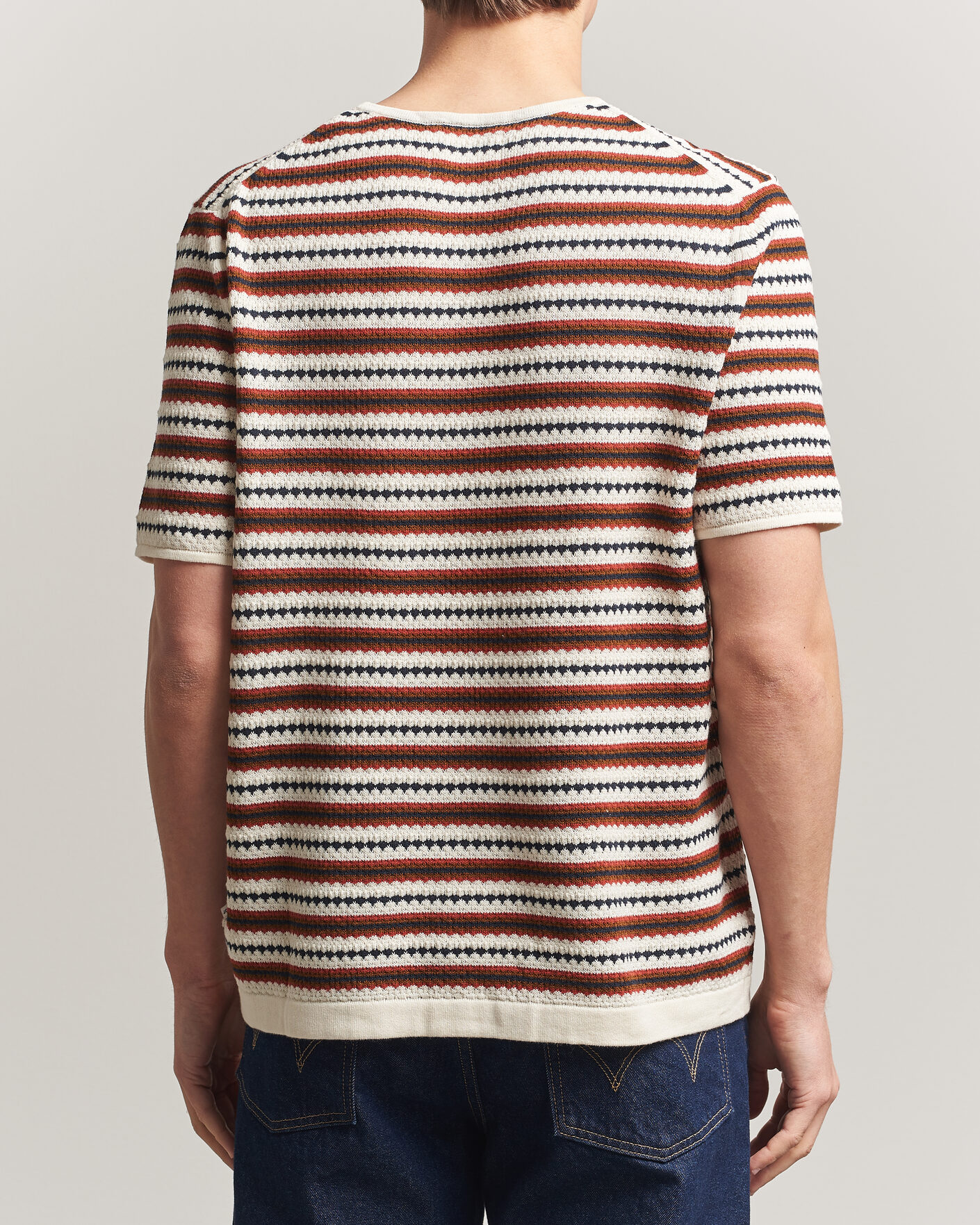 Herr | T-Shirts | NN07 | Bari Knitted Striped T-Shirt Multi
