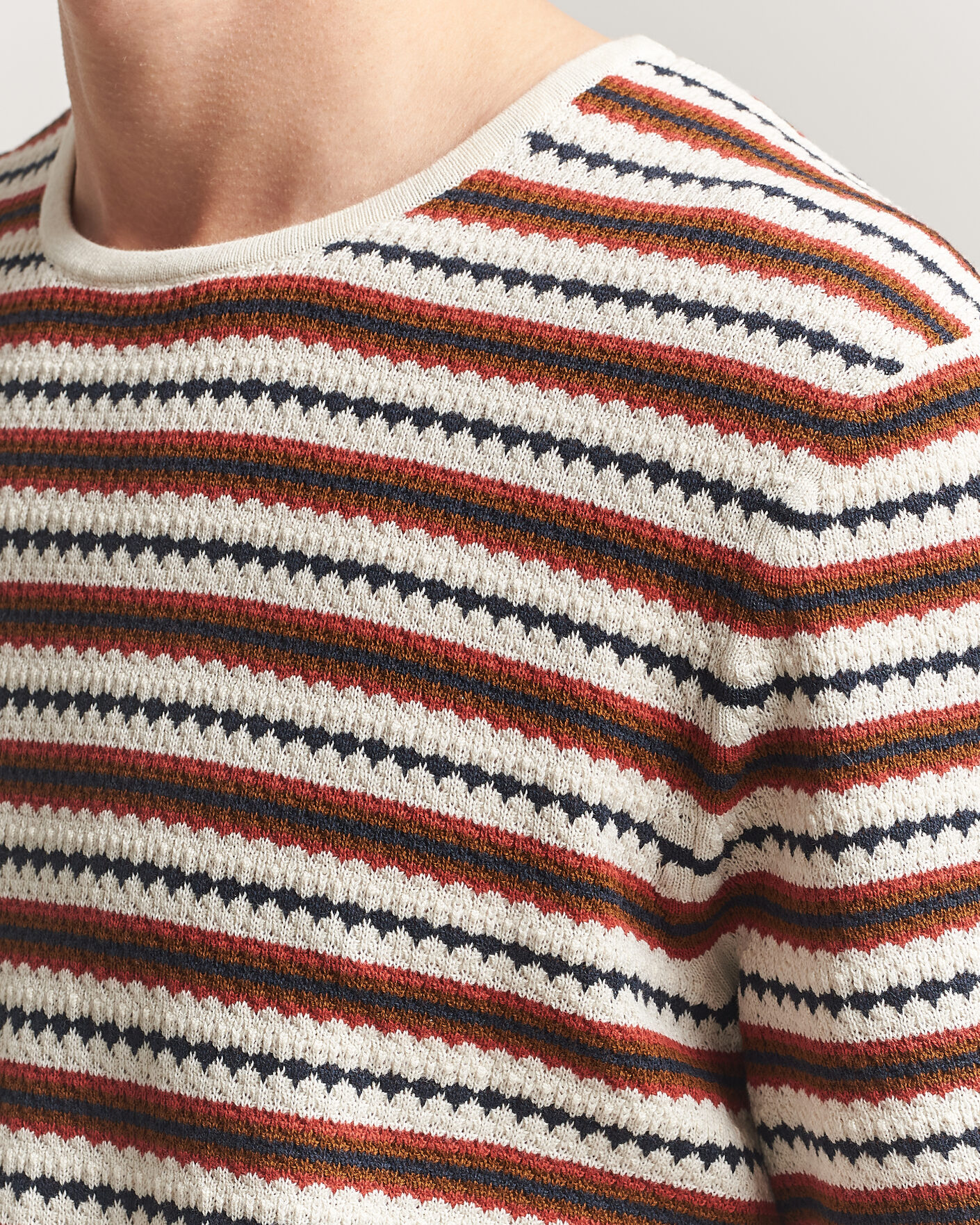 Herr | T-Shirts | NN07 | Bari Knitted Striped T-Shirt Multi