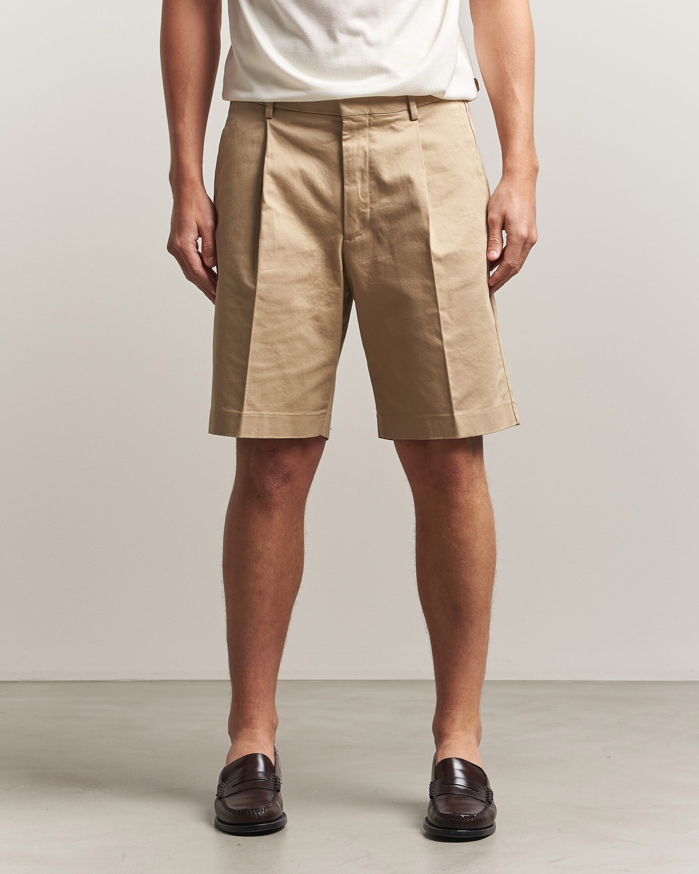 Herr | Shorts | NN07 | Kay Relaxed Fit Cotton Drawstring Shorts Desert Khaki