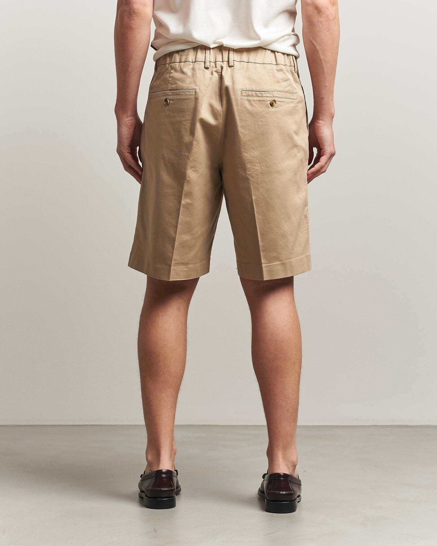 Herr | Shorts | NN07 | Kay Relaxed Fit Cotton Drawstring Shorts Desert Khaki