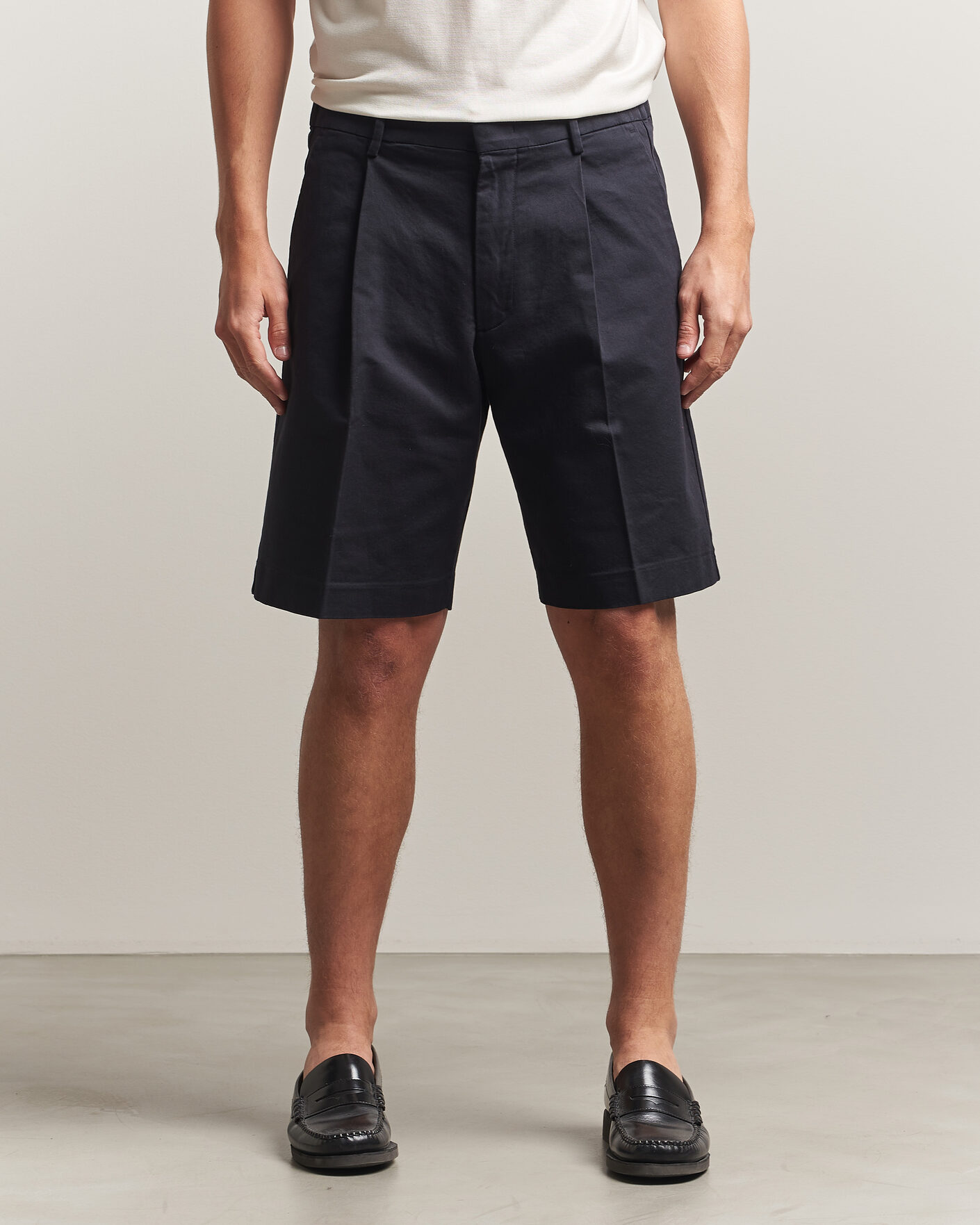 Herr | Shorts | NN07 | Kay Relaxed Fit Cotton Drawstring Shorts Navy Blue