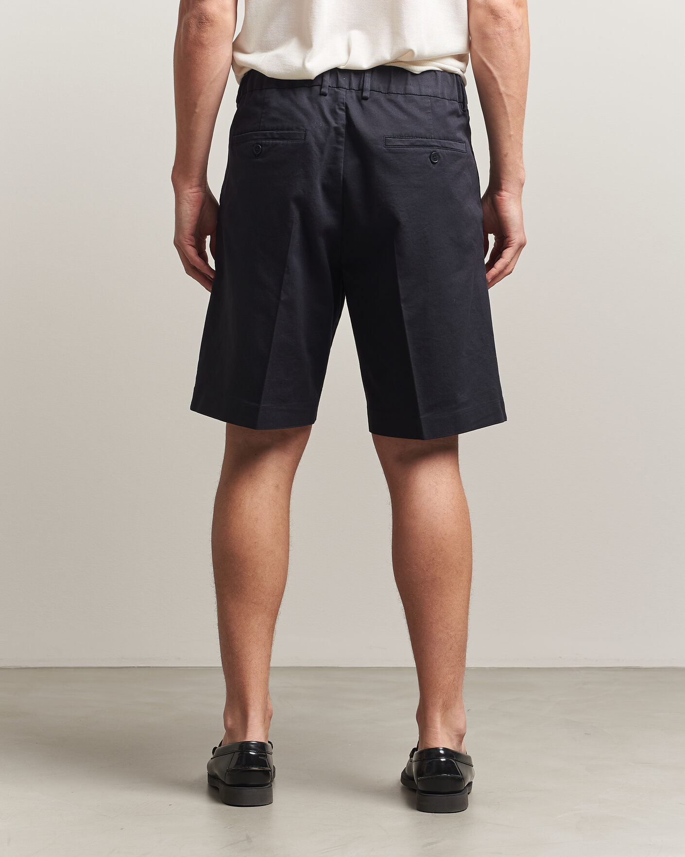 Herr | Shorts | NN07 | Kay Relaxed Fit Cotton Drawstring Shorts Navy Blue