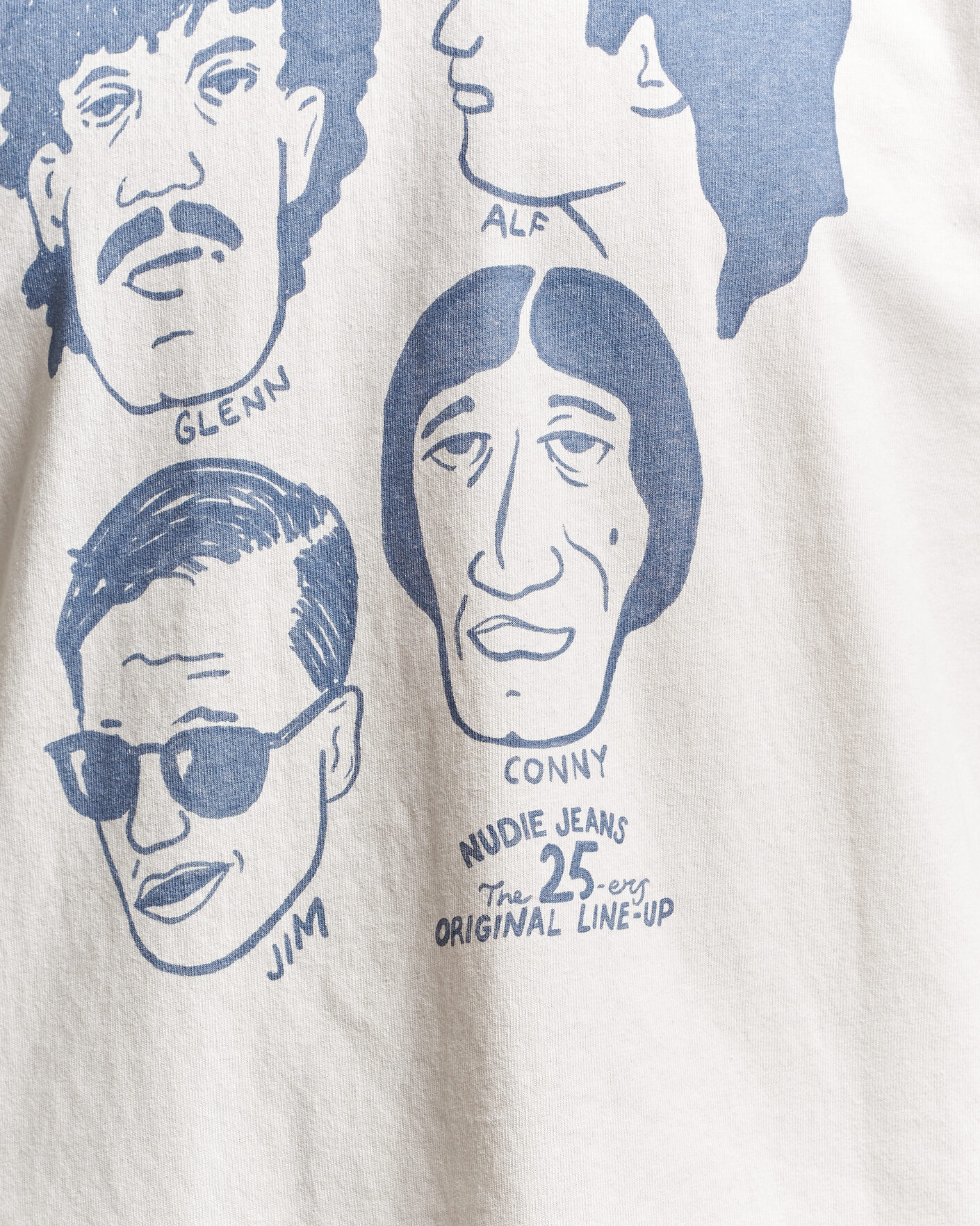 Herr | T-Shirts | Nudie Jeans | Roy Fab Four T-Shirt Chalk White