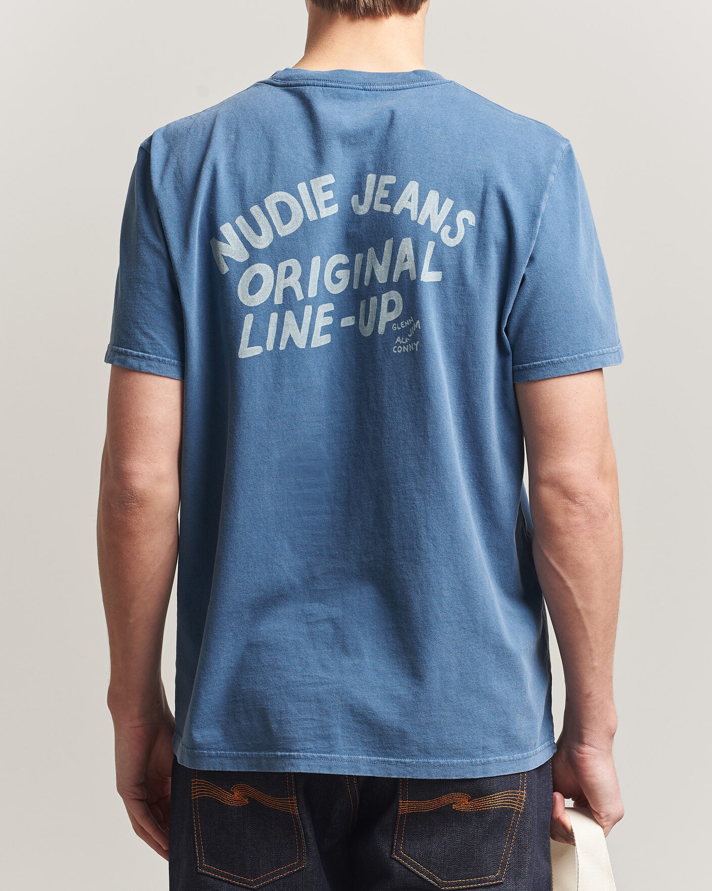 Herr | T-Shirts | Nudie Jeans | Roy OG Line-Up T-Shirt French Blue
