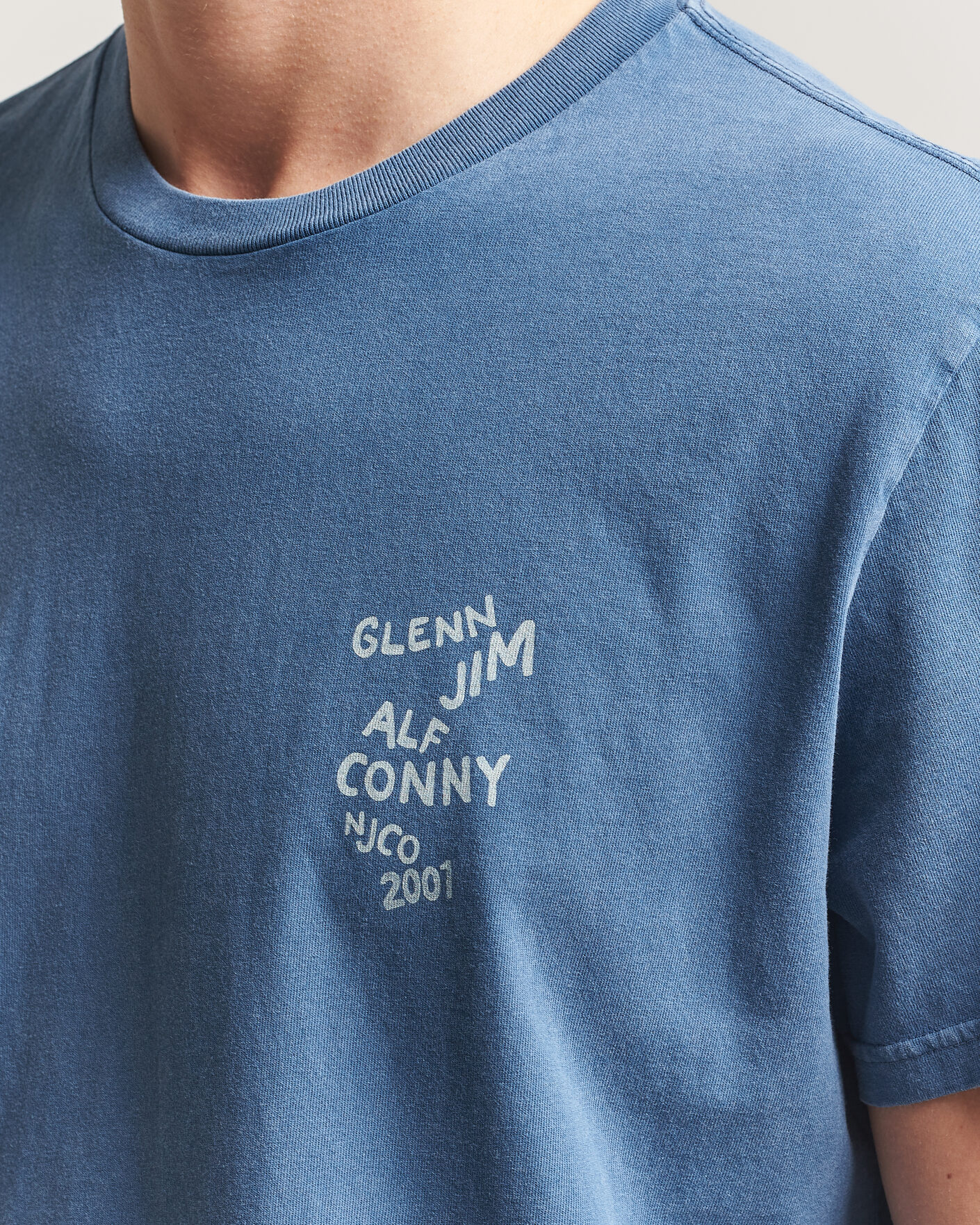 Herr | T-Shirts | Nudie Jeans | Roy OG Line-Up T-Shirt French Blue