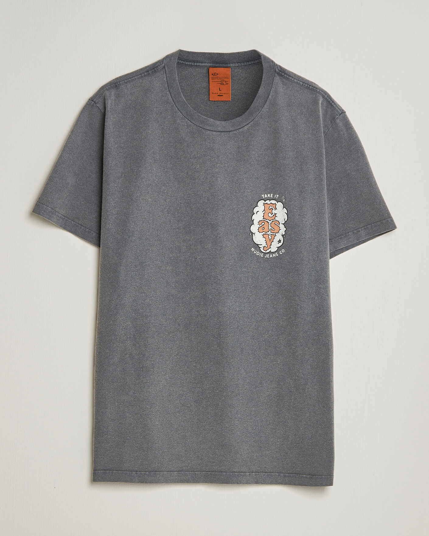 Herr | T-Shirts | Nudie Jeans | Roy Easy Cloud T-Shirt Antracite