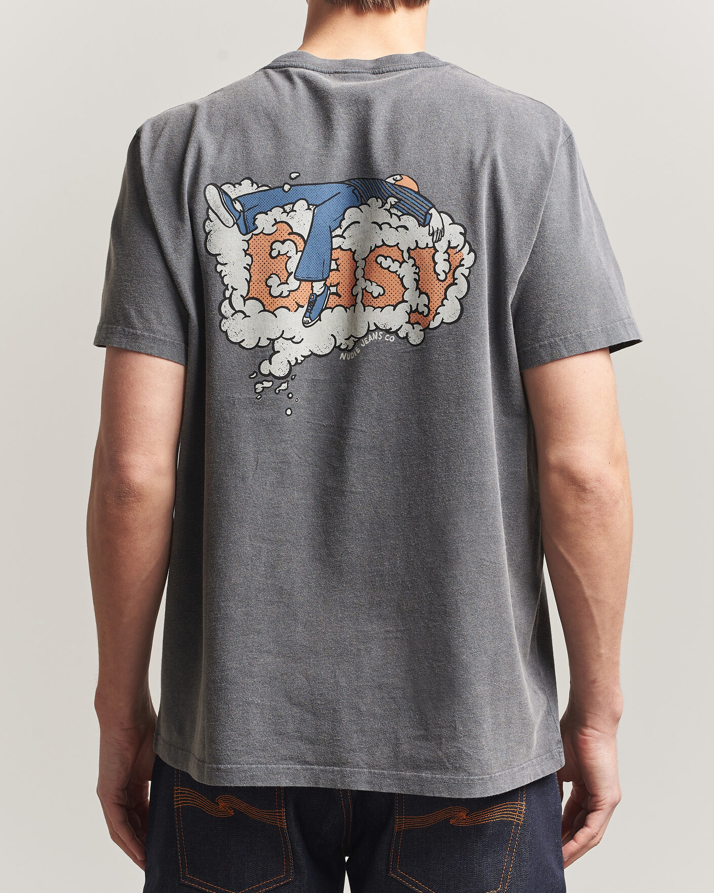 Herr | T-Shirts | Nudie Jeans | Roy Easy Cloud T-Shirt Antracite