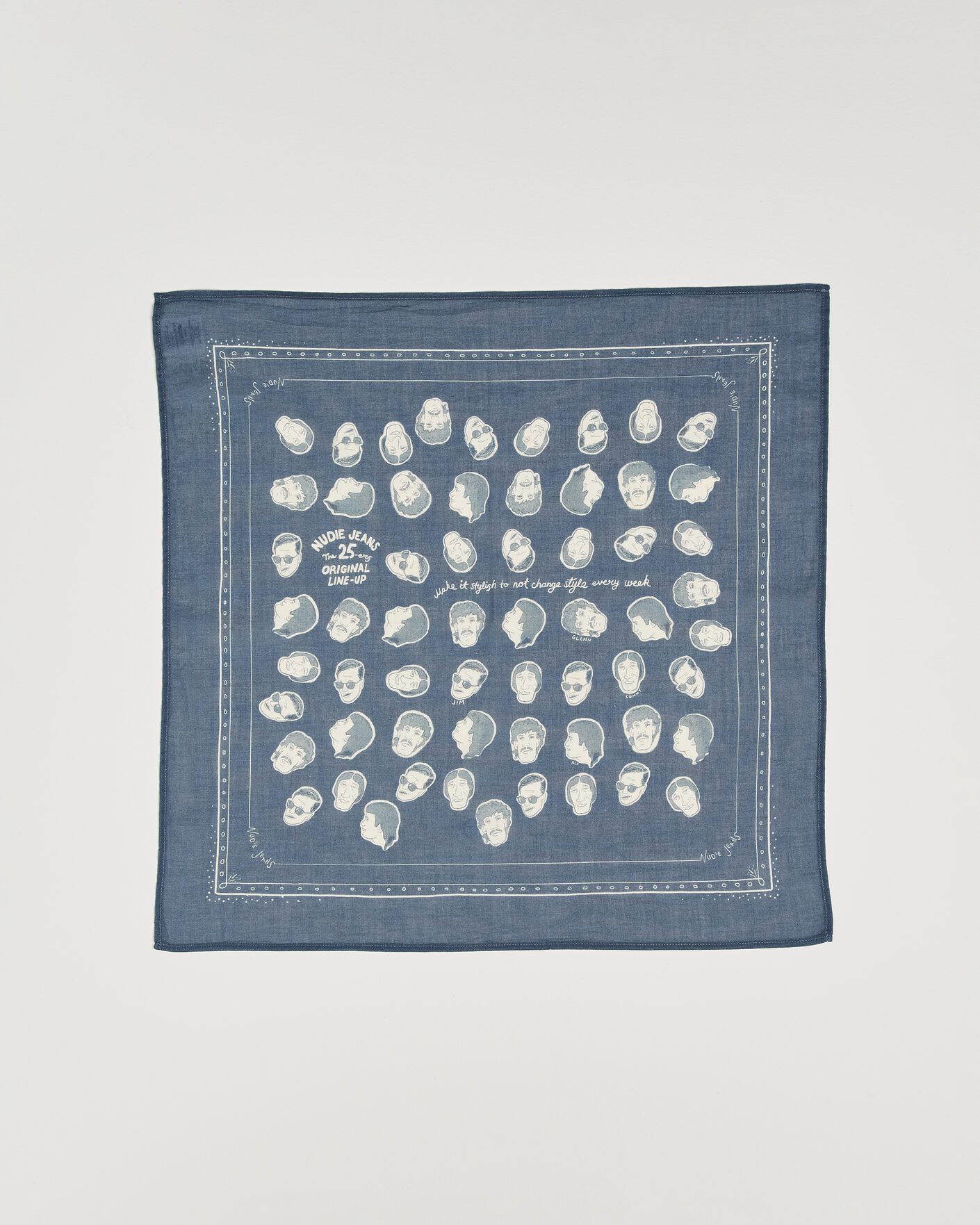 Herr | Scarves | Nudie Jeans | Ingrid OG Line-Up Bandana Blue