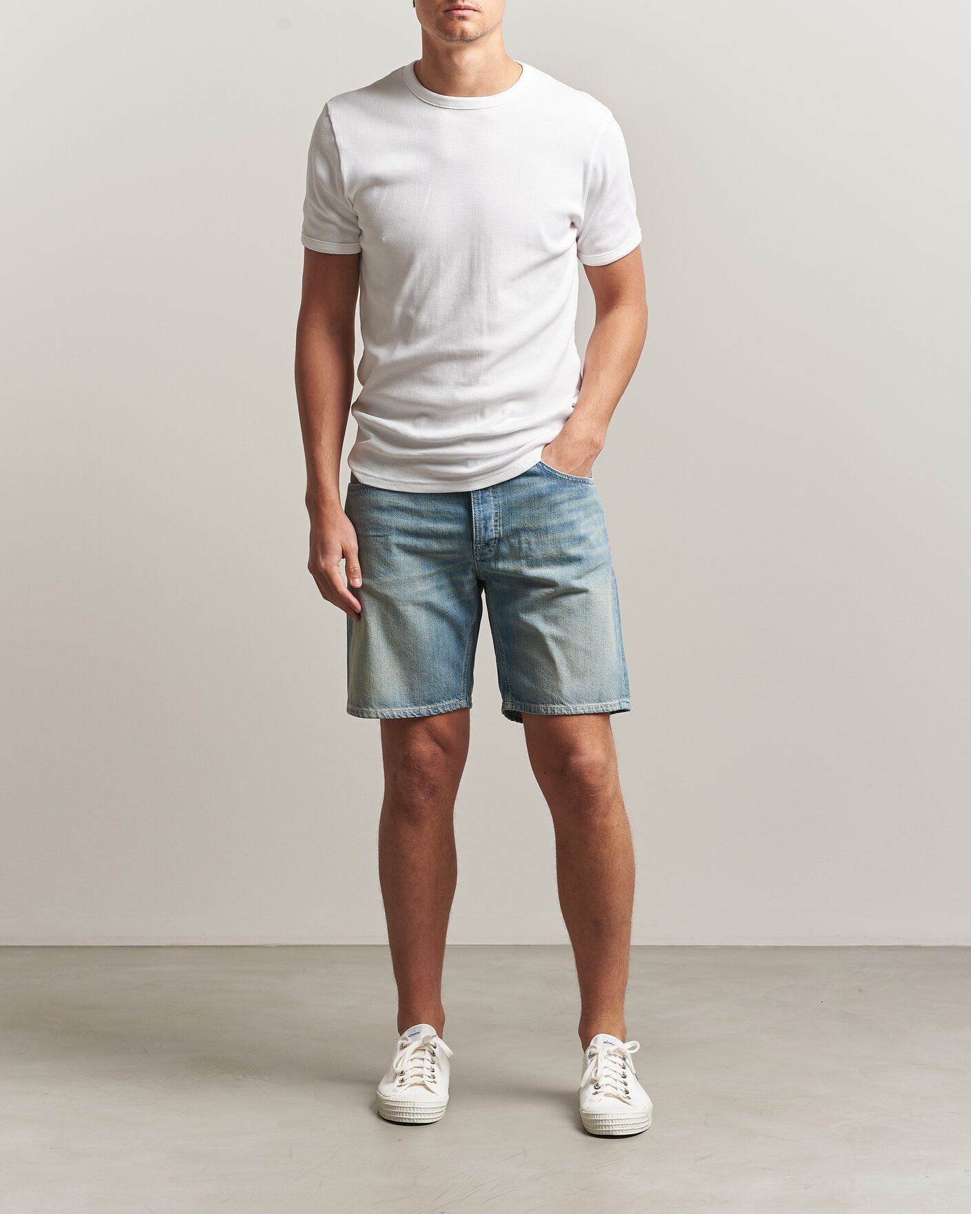 Herr | Shorts | Nudie Jeans | Seth Denim Shorts Drift Wood Light Blue