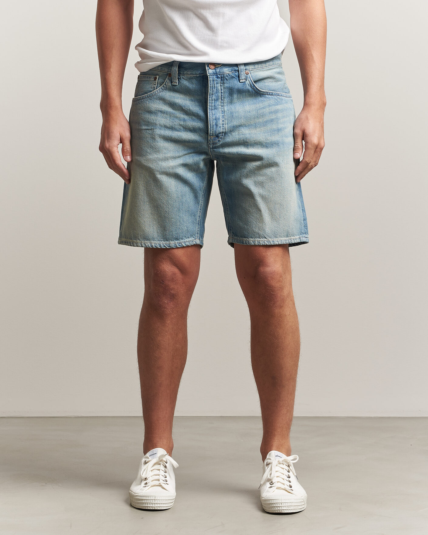 Herr | Shorts | Nudie Jeans | Seth Denim Shorts Drift Wood Light Blue