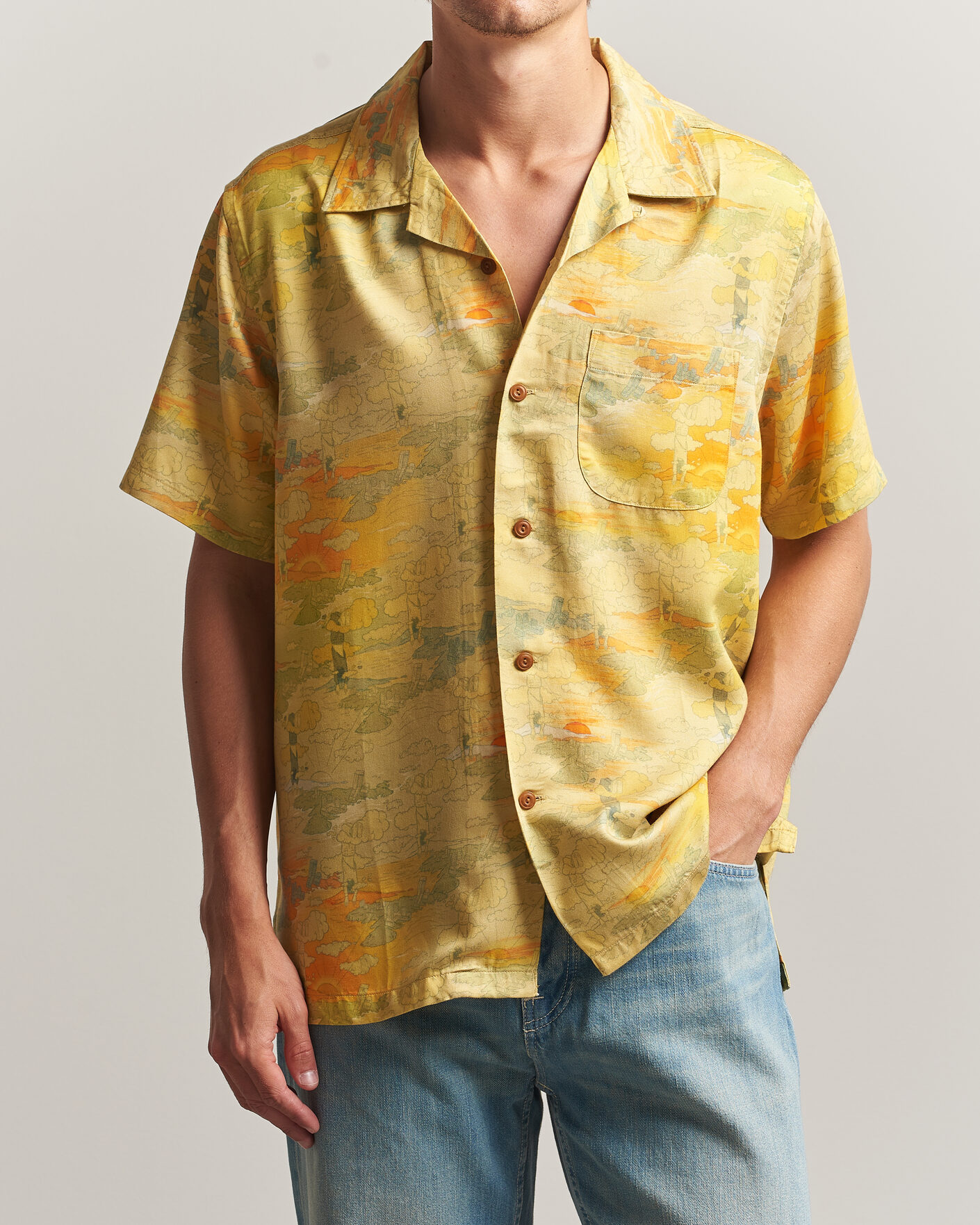 Herr | Skjortor | Nudie Jeans | Arvid Hawaii Shirt Drift Away