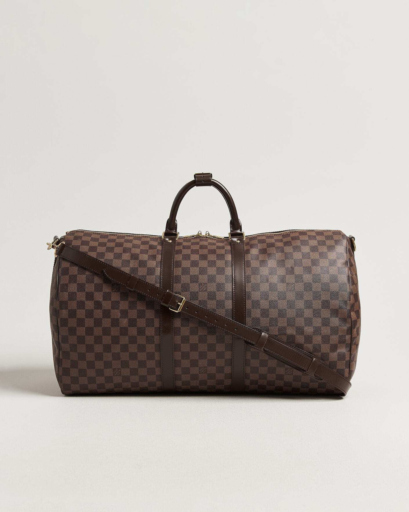 Herr | Pre-Owned & Vintage Bags | Louis Vuitton Pre-Owned | Keepall 55 Bandouliére Damier Ebene