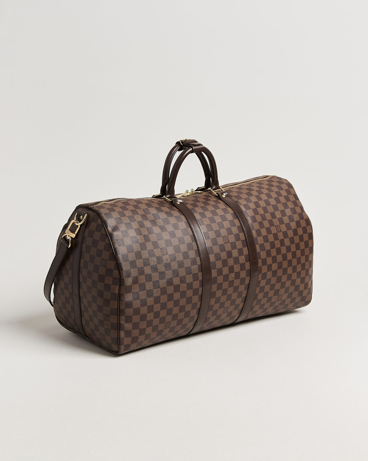 Herr | Pre-Owned & Vintage Bags | Louis Vuitton Pre-Owned | Keepall 55 Bandouliére Damier Ebene