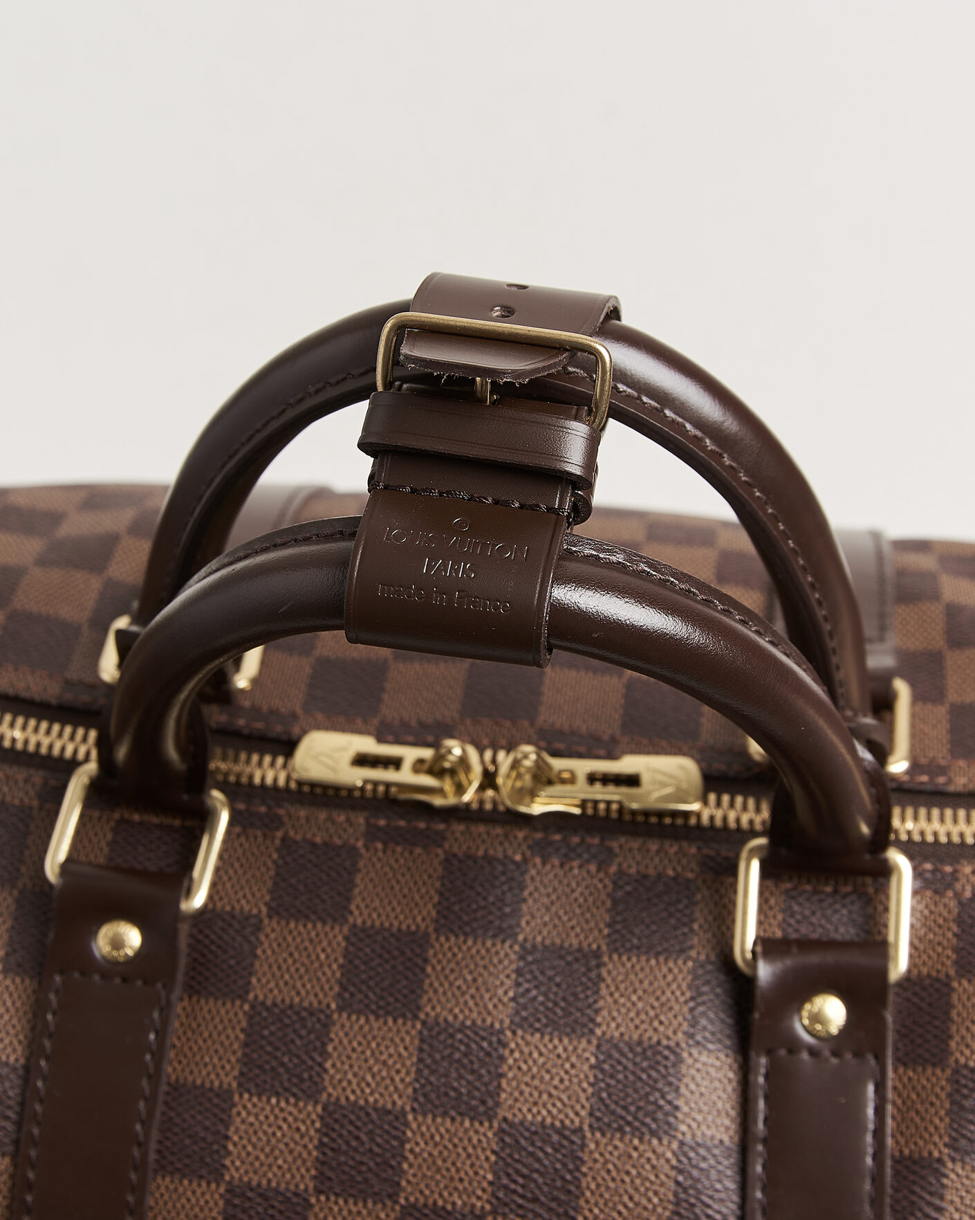 Herr | Pre-Owned & Vintage Bags | Louis Vuitton Pre-Owned | Keepall 55 Bandouliére Damier Ebene