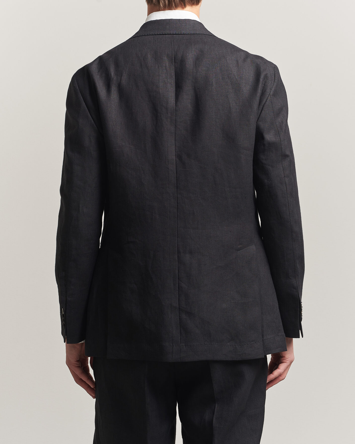 Herr | Kavajer | Oscar Jacobson | Rufus Soft Linen Blazer Black