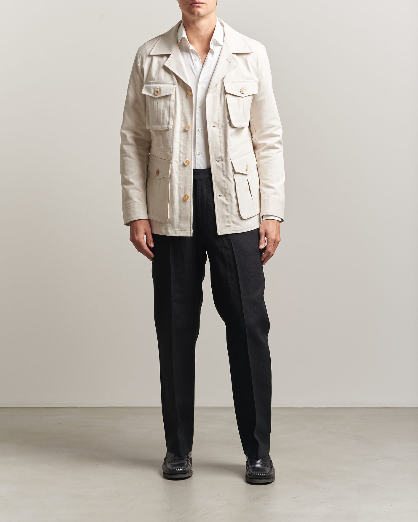 Herr | Jackor | Oscar Jacobson | Sirolo Shirt Jacket Off White