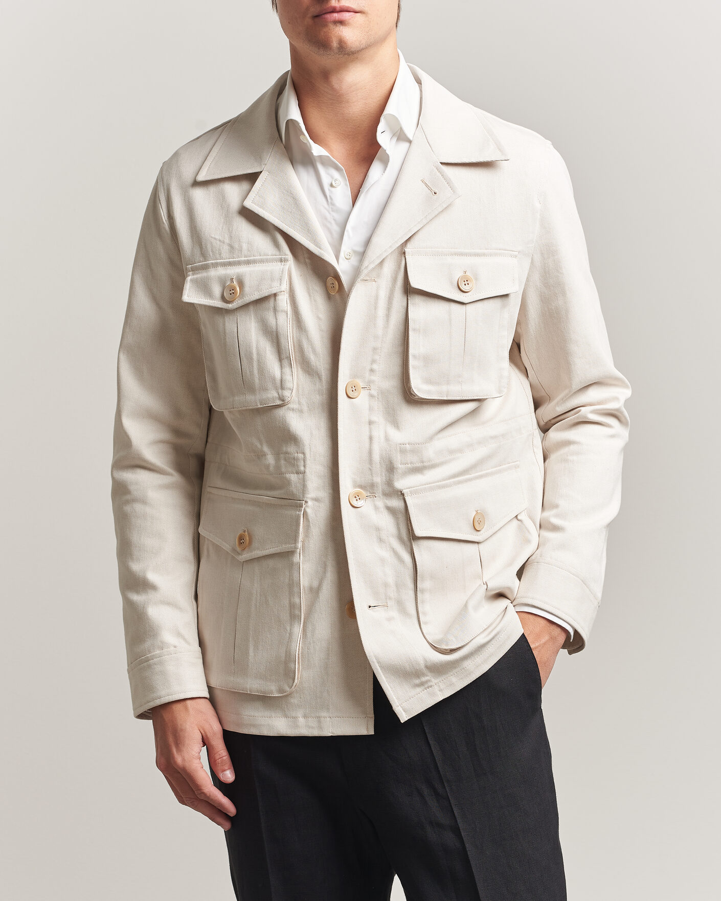 Herr | Jackor | Oscar Jacobson | Sirolo Shirt Jacket Off White