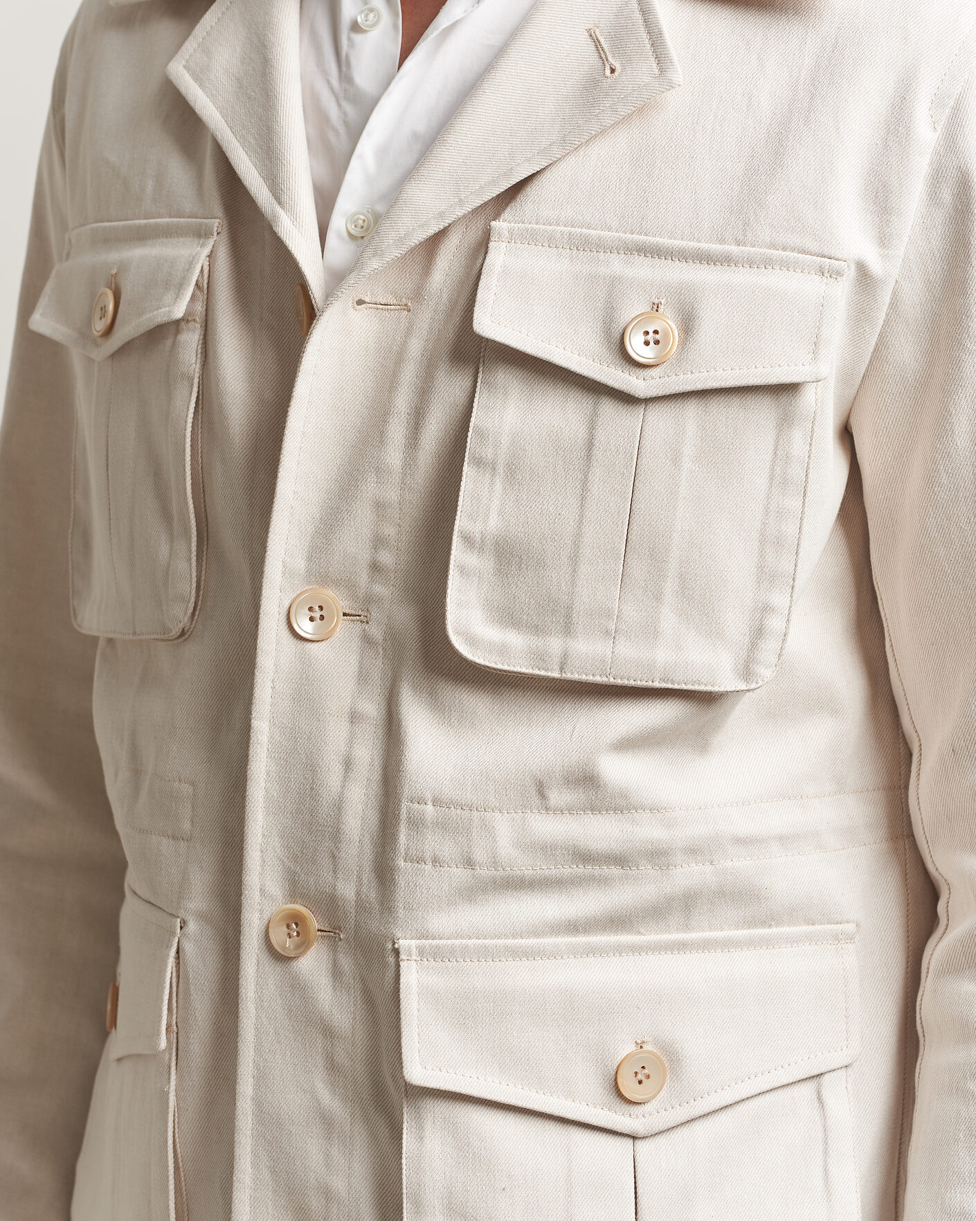 Herr | Jackor | Oscar Jacobson | Sirolo Shirt Jacket Off White