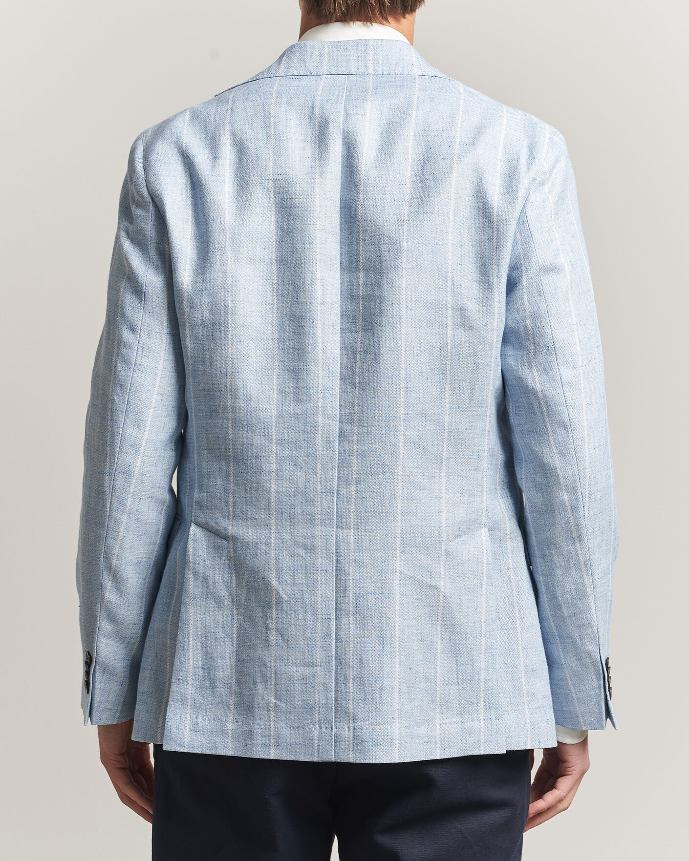 Herr | Kavajer | Oscar Jacobson | Ferry Soft Linen/Cotton Blazer Light Blue