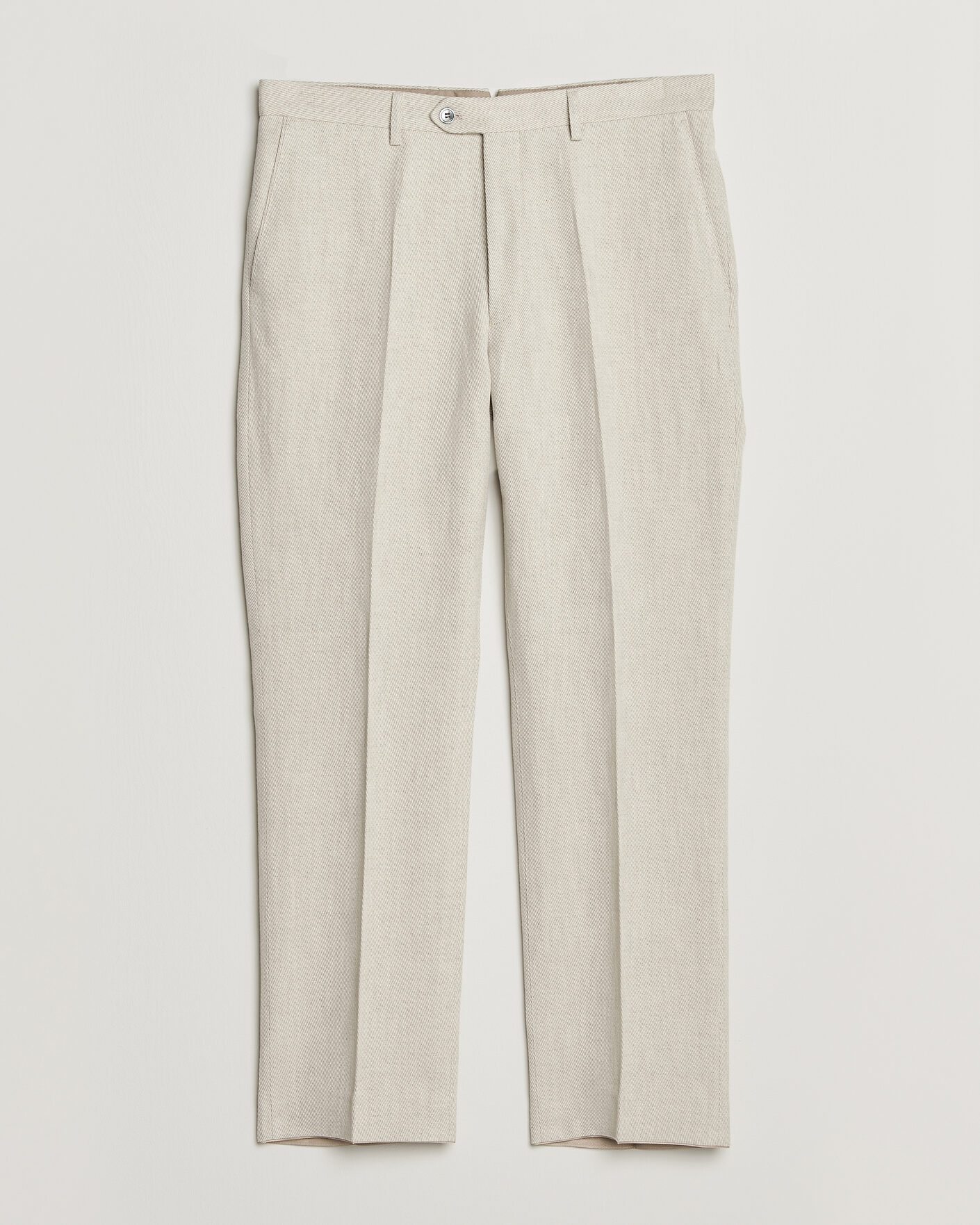 Herr | Byxor | Oscar Jacobson | Dell Cotton/Linen Trousers Off White
