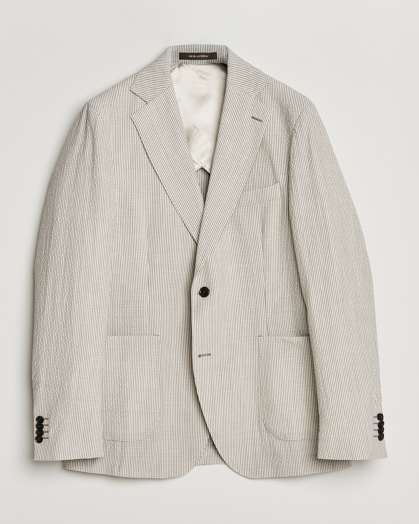Herr | Kavajer | Oscar Jacobson | Ferry Patch Soft Blazer Brindle Beige