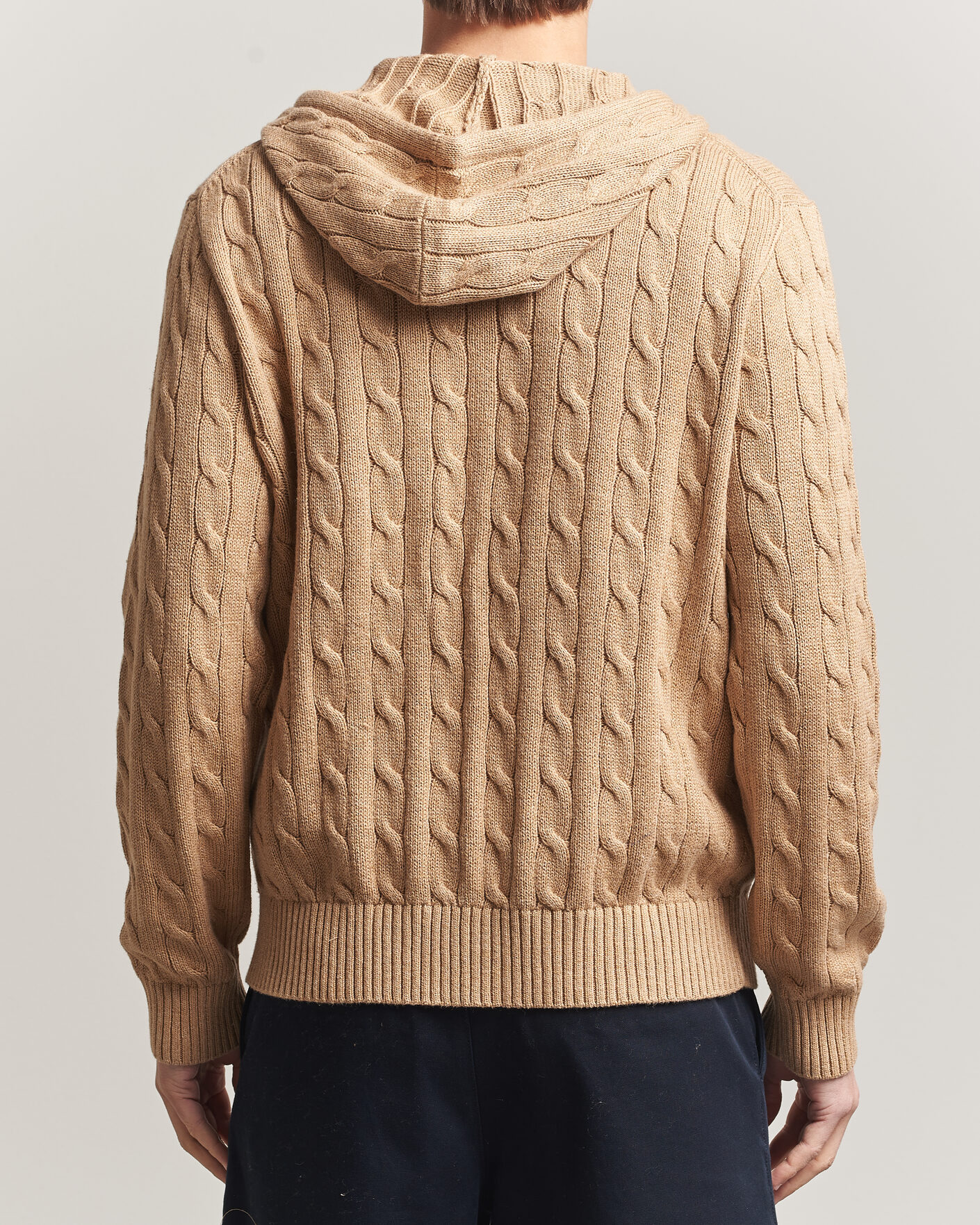 Herr | Tröjor | Polo Ralph Lauren | Knitted Full Zip Sweater Camel Melange