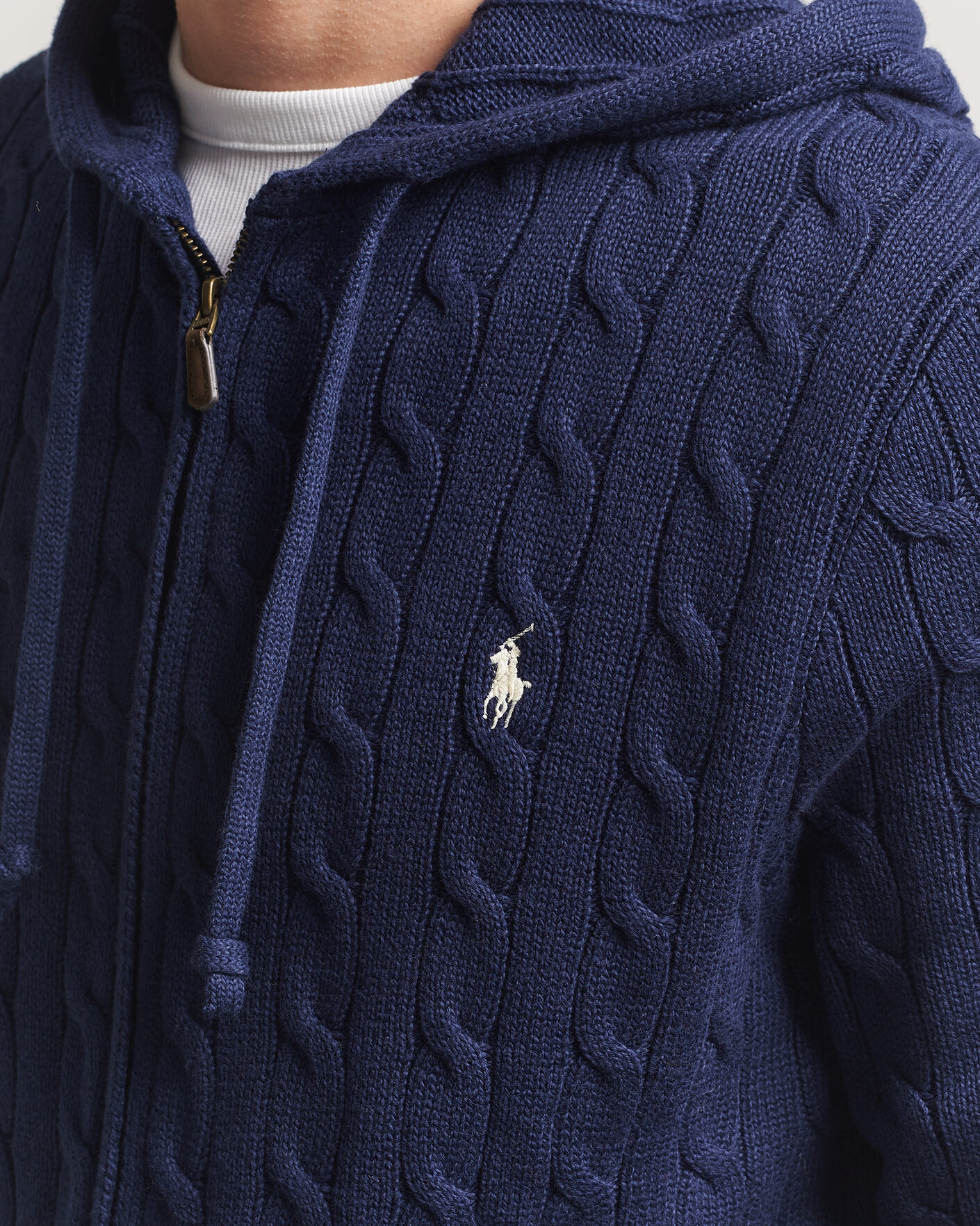 Herr | Tröjor | Polo Ralph Lauren | Knitted Full Zip Sweater Bright Navy