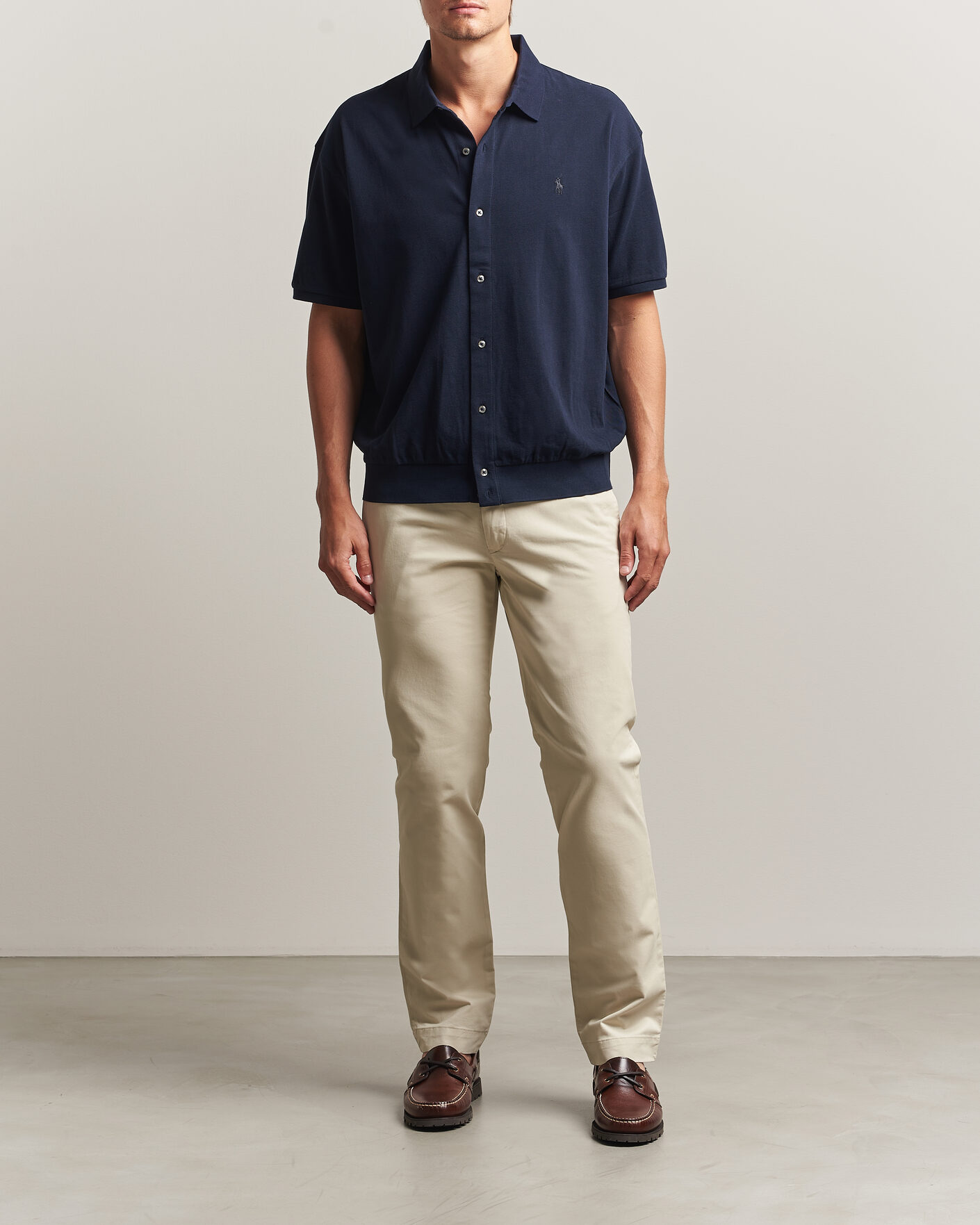 Herr | Pikéer | Polo Ralph Lauren | Buttoned Polo Aviator Navy