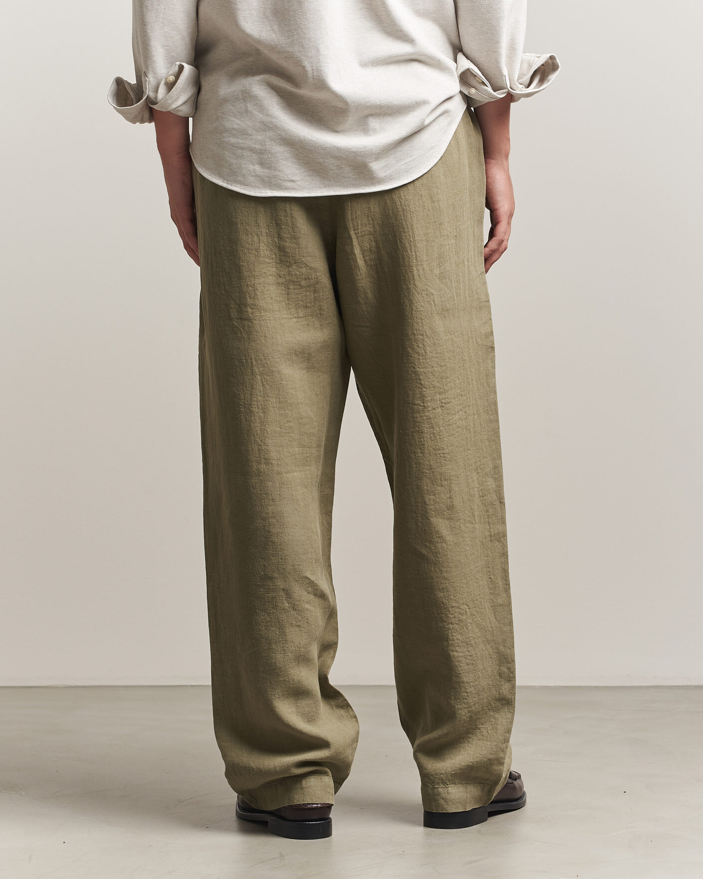 Herr | Byxor | Polo Ralph Lauren | Easy Fit Pleated Trousers Sage Green