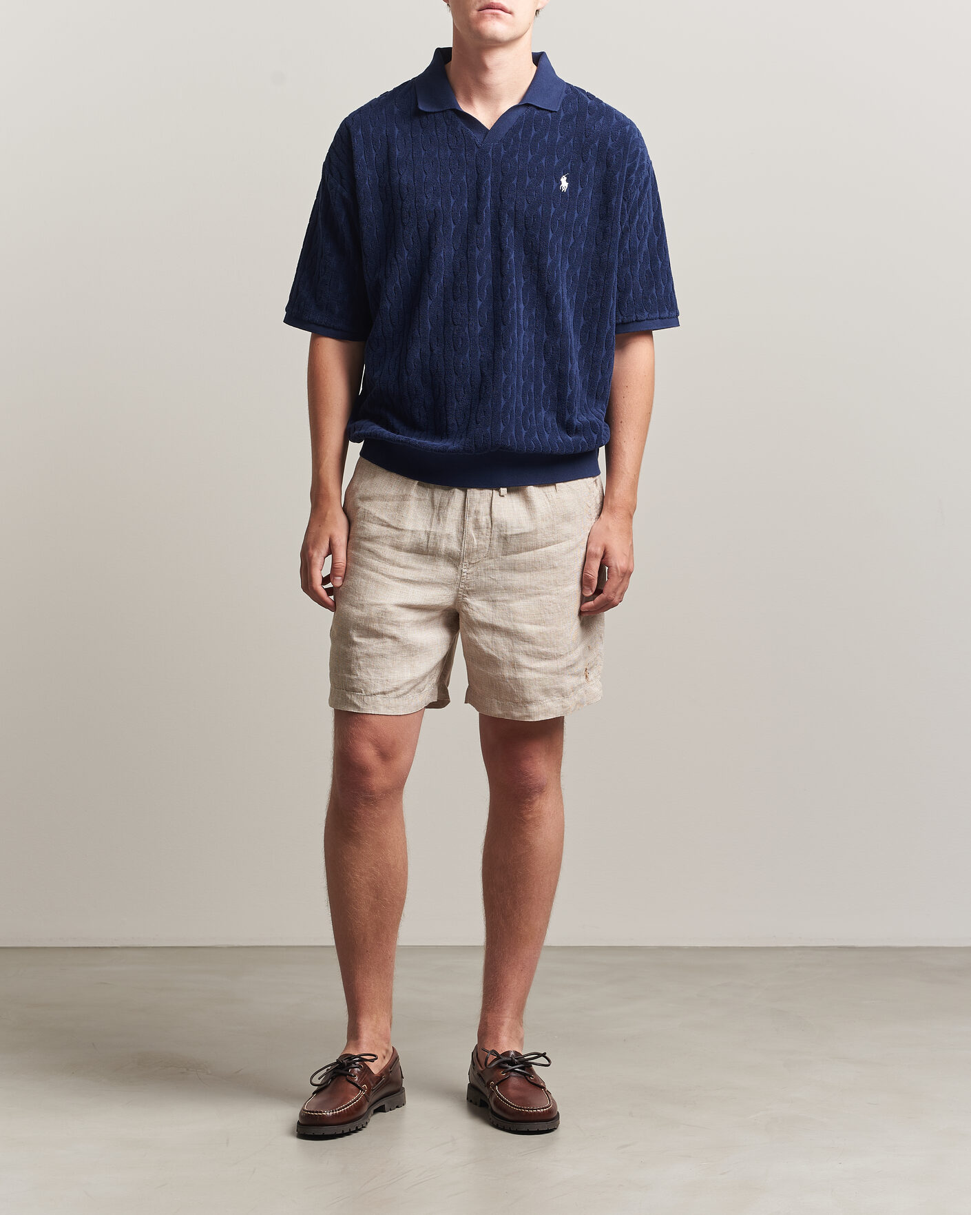 Herr | Shorts | Polo Ralph Lauren | Woven Linen Shorts Coastal Beige White