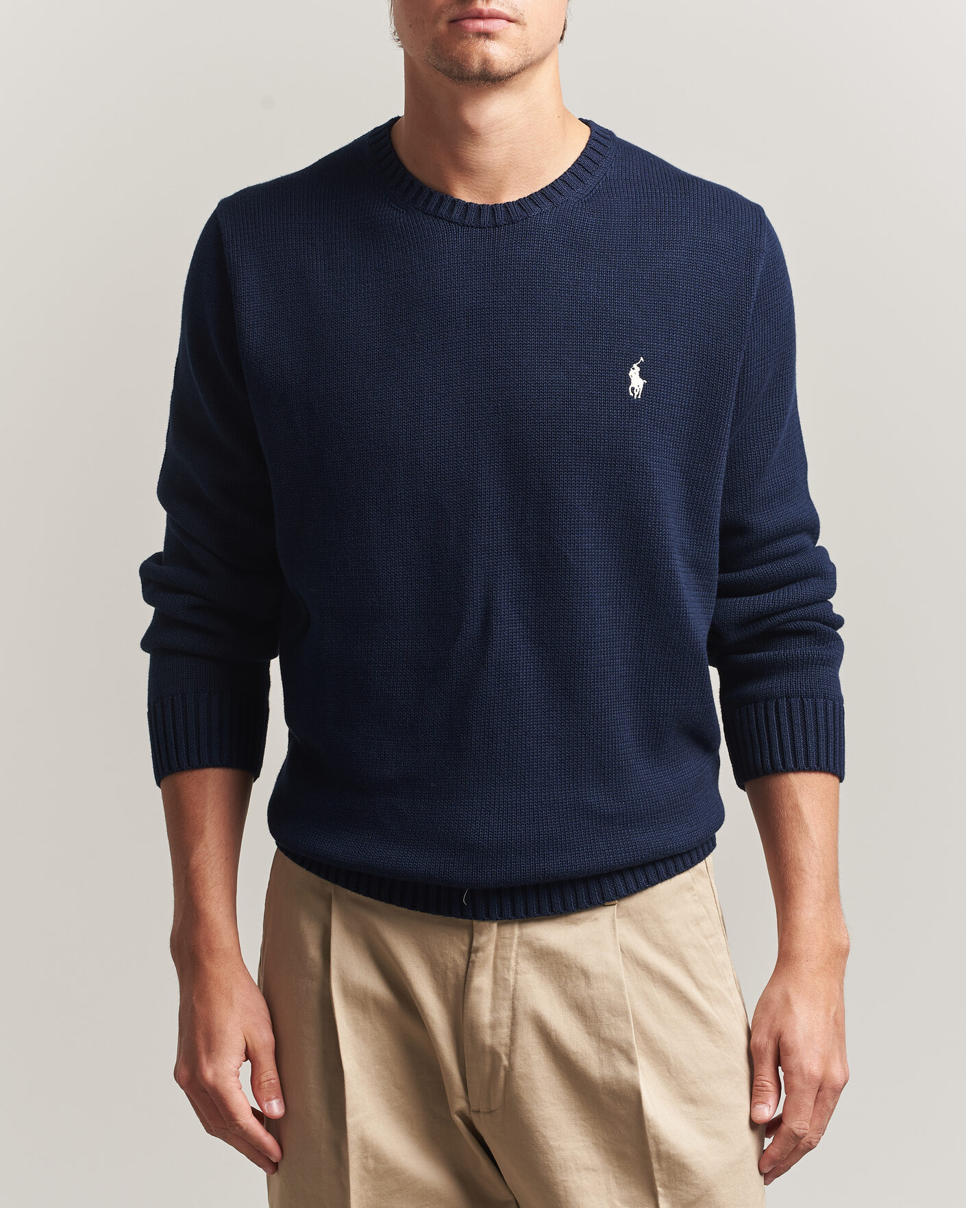 Herr | Tröjor | Polo Ralph Lauren | Cotton Crew Neck Sweater Hunter Navy