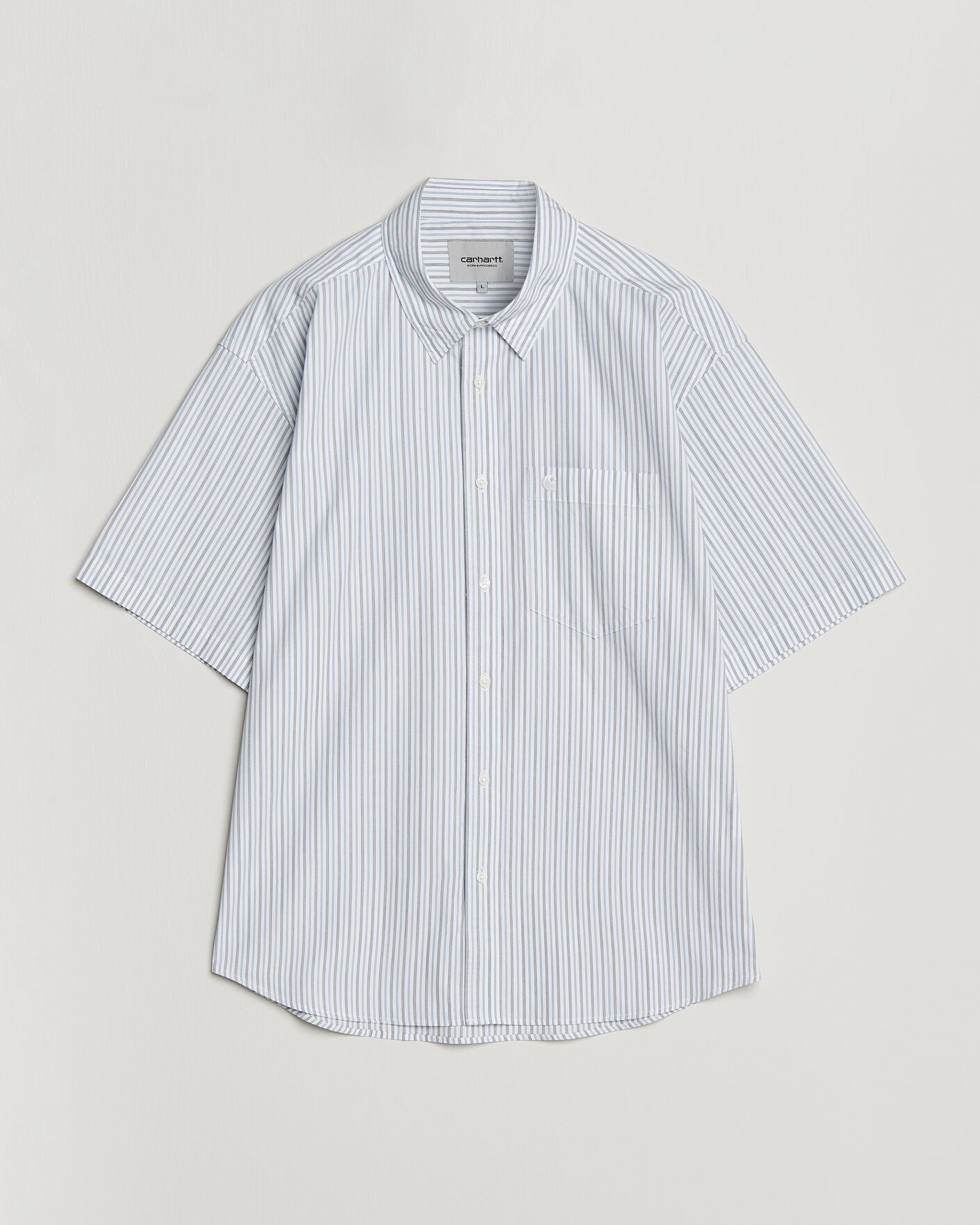 Herr | Skjortor | Carhartt WIP | Short Sleeve Keene Cotton/Poplin Shirt White