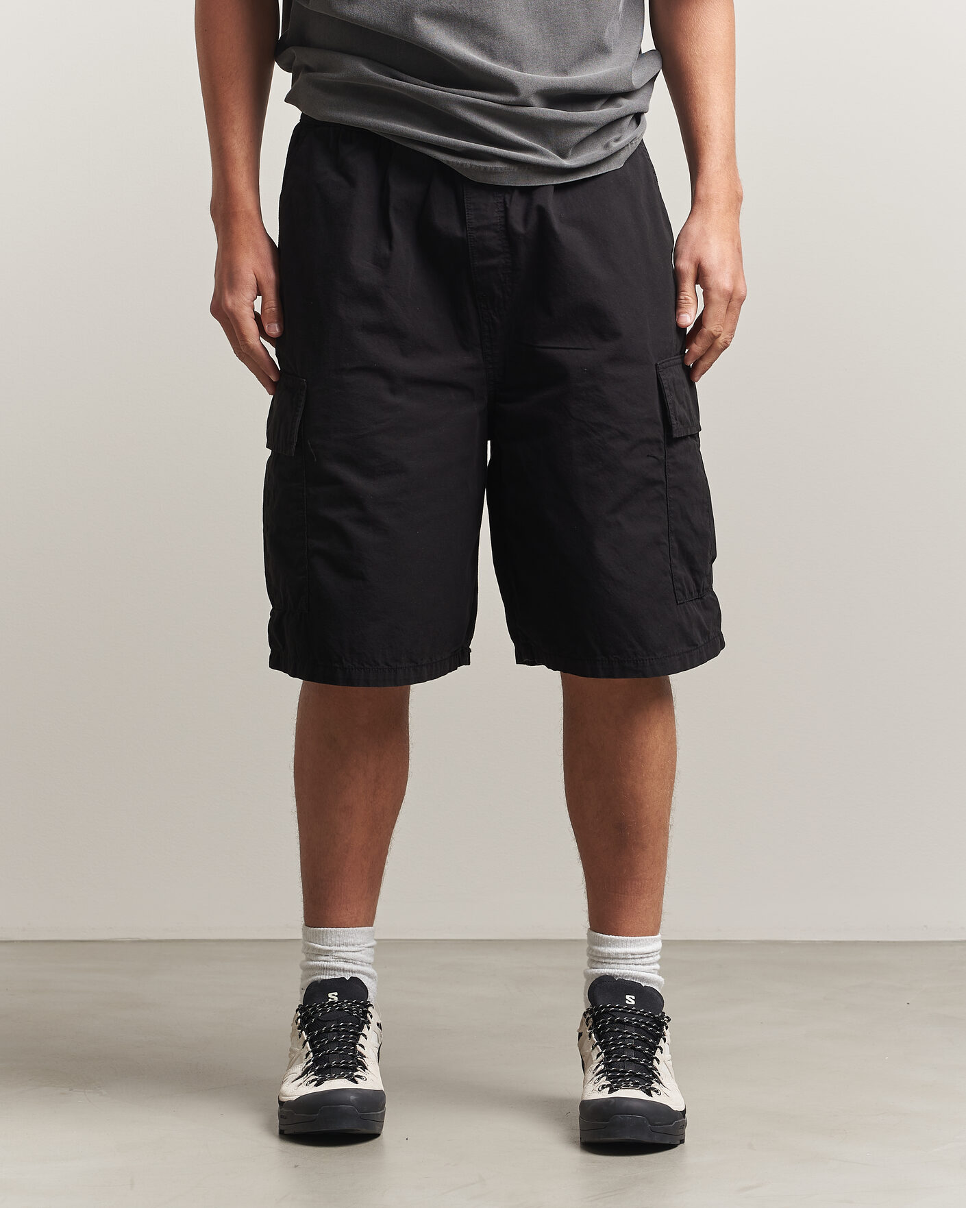 Herr | Shorts | Carhartt WIP | Mandler Cargo Cotton Poplin Shorts Black