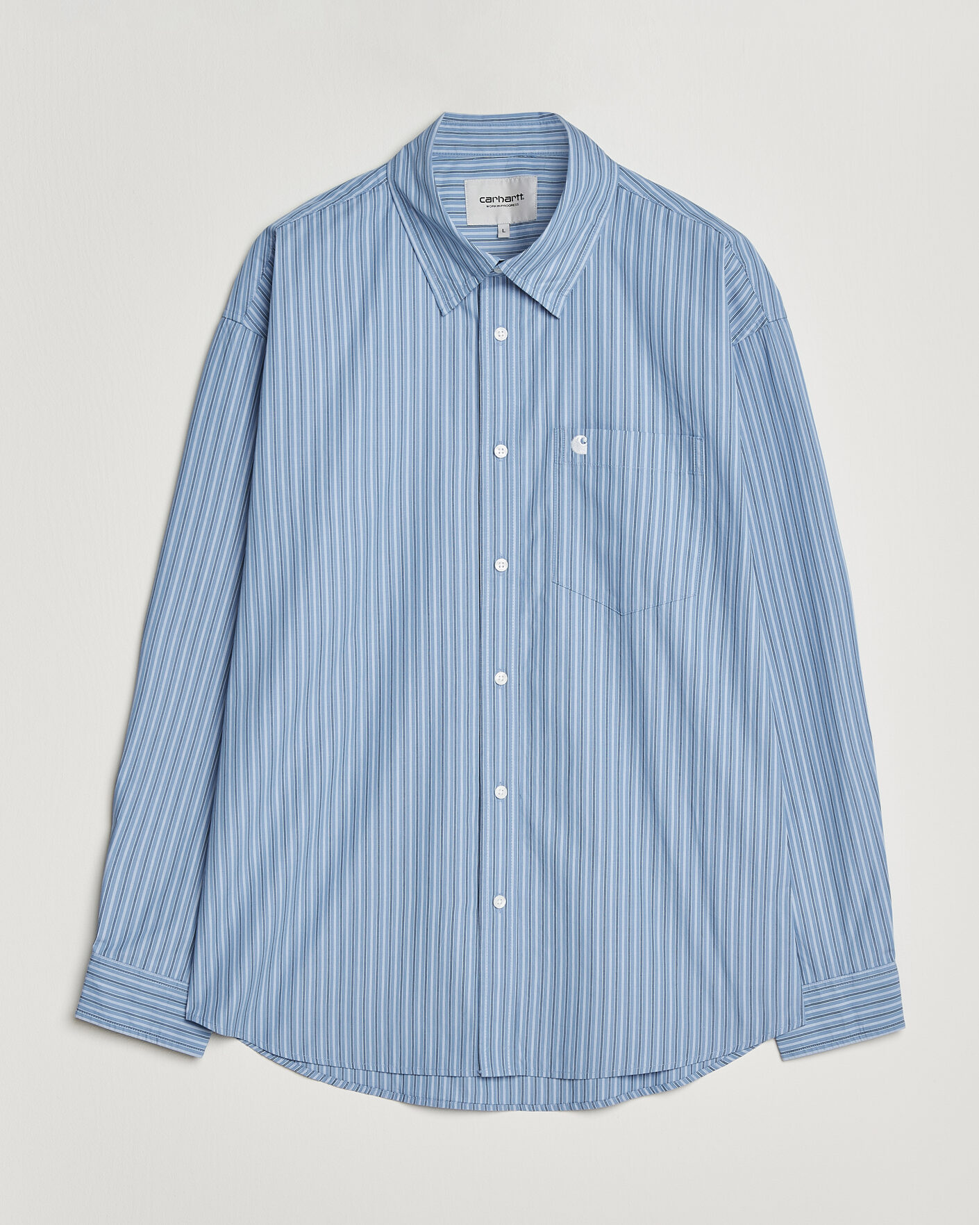 Herr | Skjortor | Carhartt WIP | Keen Striped Cotton Poplin Shirt Curacao