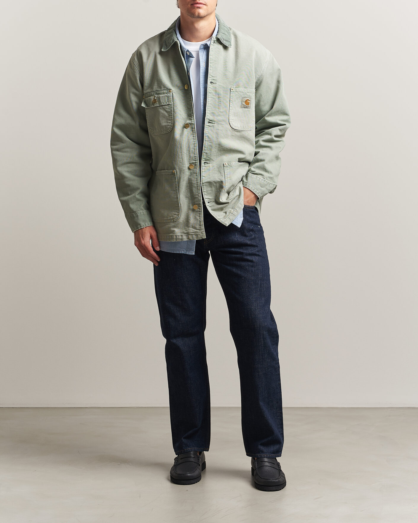 Herr | Jackor | Carhartt WIP | OG Dearborn Canvas Chore Coat Shady Green