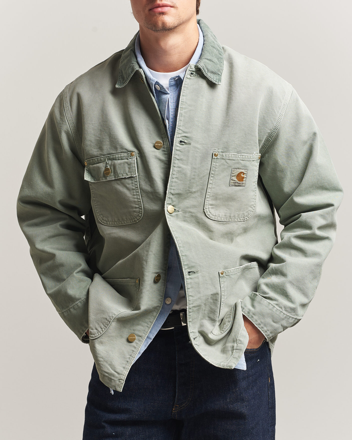 Herr | Jackor | Carhartt WIP | OG Dearborn Canvas Chore Coat Shady Green