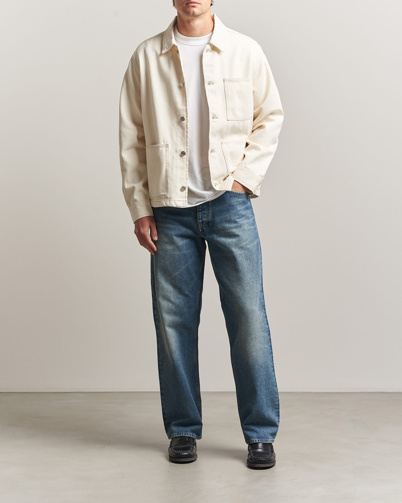 Herr | Skjortor | Samsøe Samsøe | Chore Denim Overshirt Soft Natural