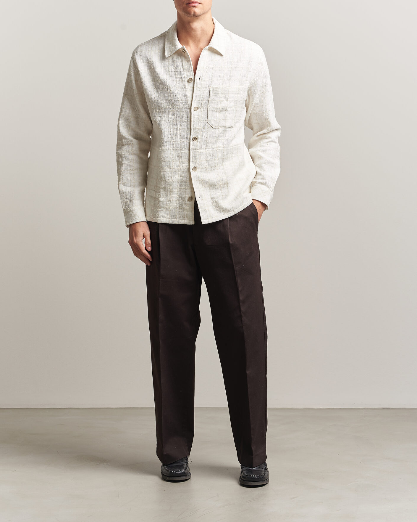 Herr | Skjortor | Samsøe Samsøe | Damon Checked Overshirt Silver Birch