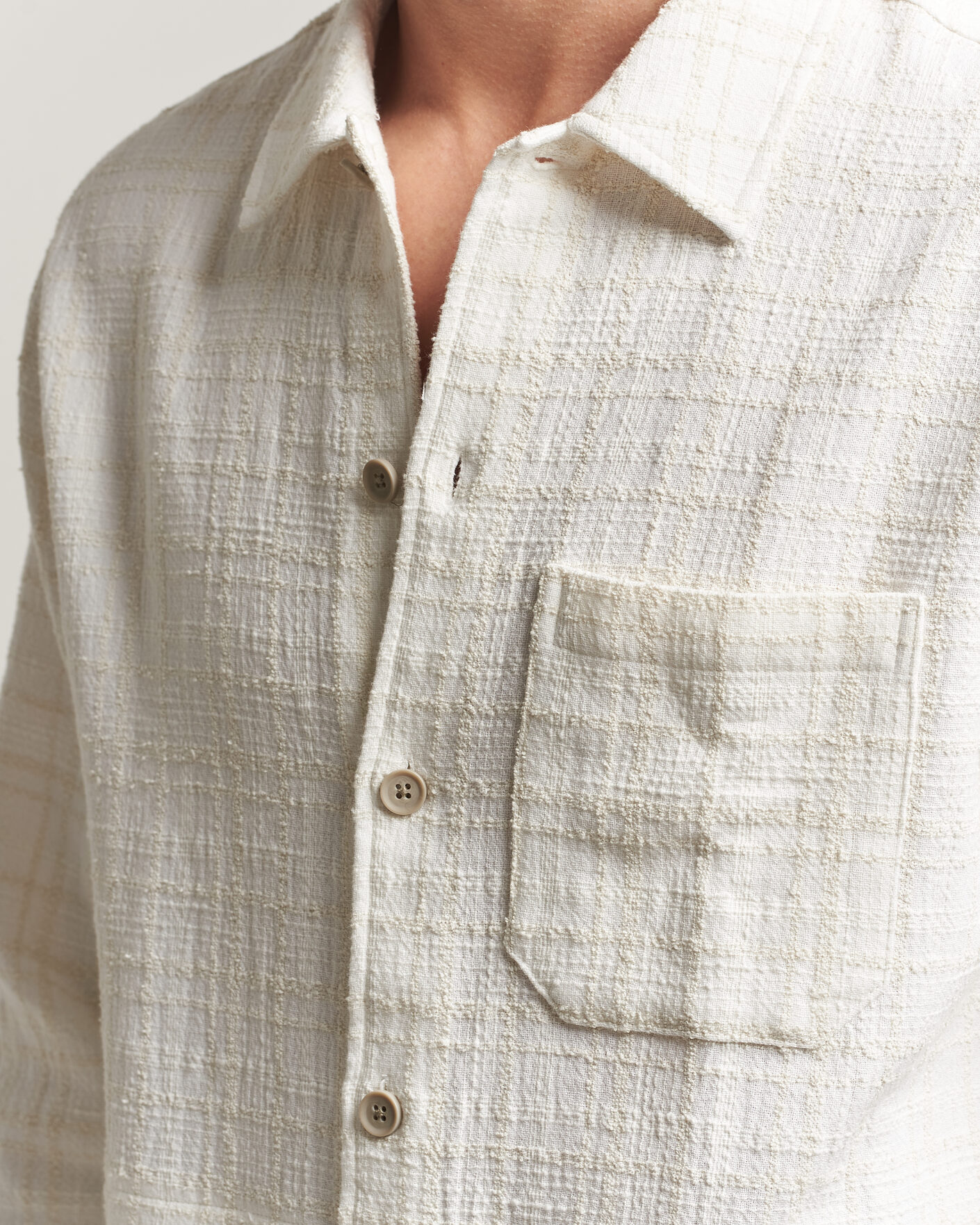 Herr | Skjortor | Samsøe Samsøe | Damon Checked Overshirt Silver Birch