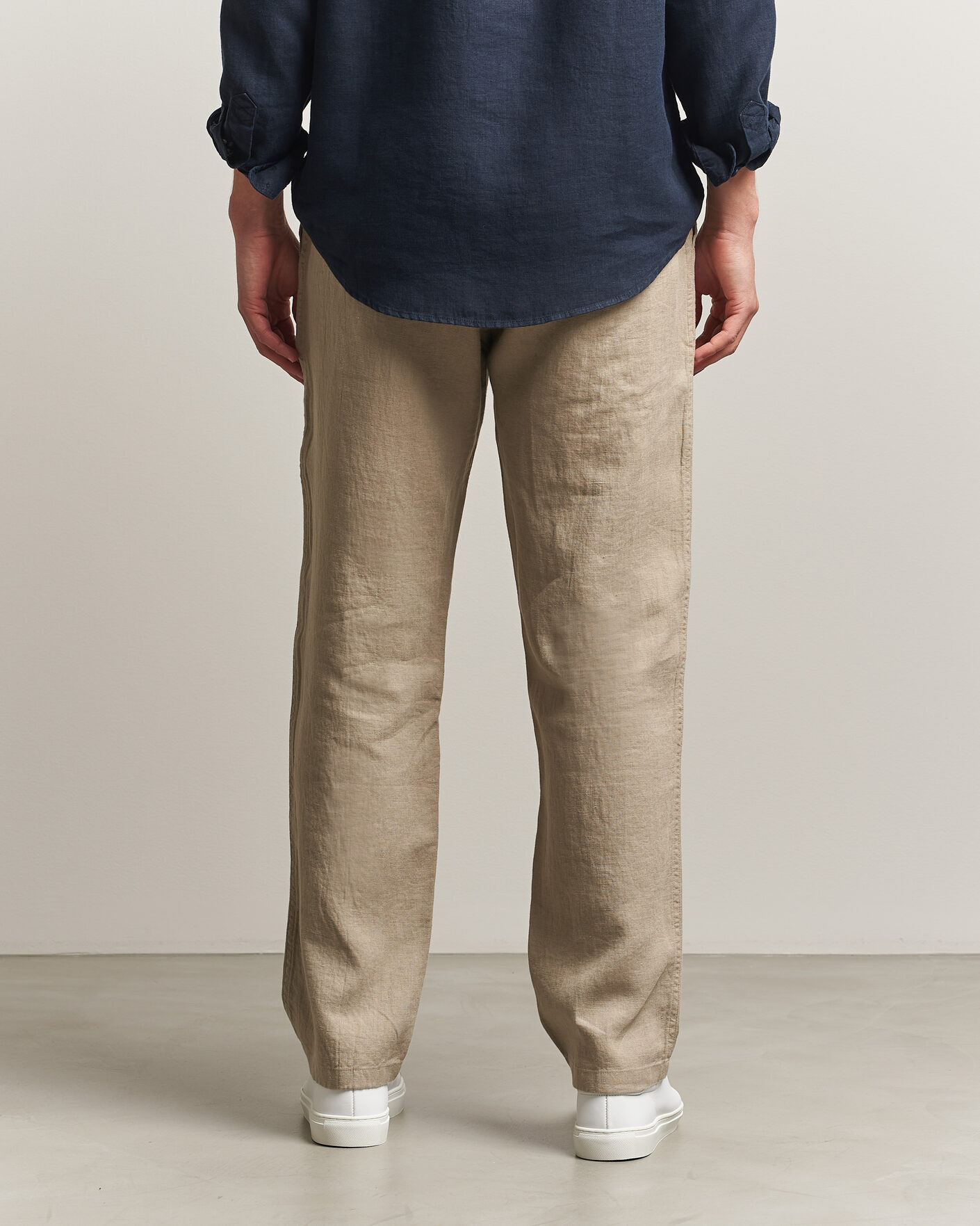 Herr | Byxor | Samsøe Samsøe | Jabari Linen Drawstring Trousers Aluminum
