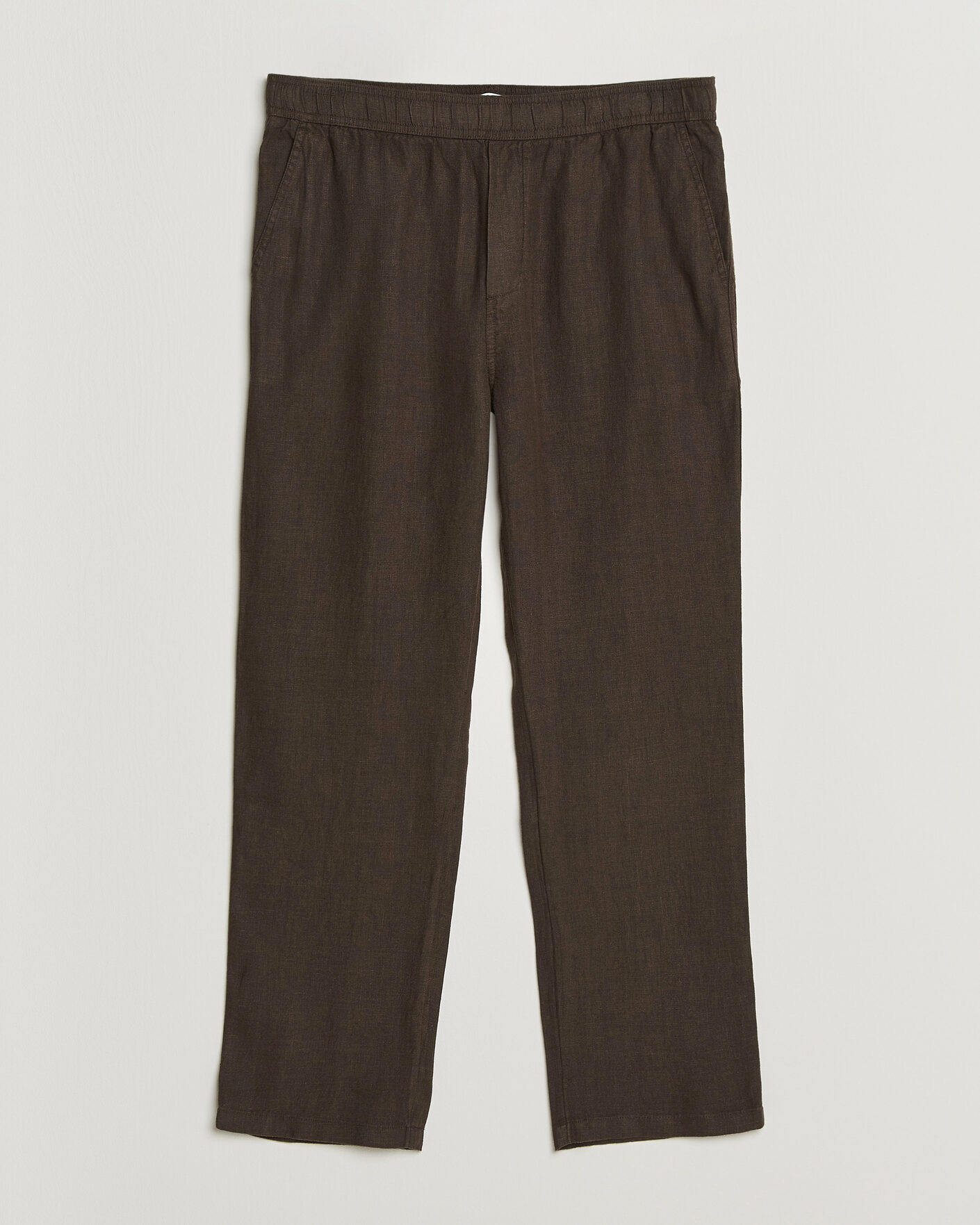 Herr | Byxor | Samsøe Samsøe | Jabari Linen Drawstring Trousers Turkish Coffee